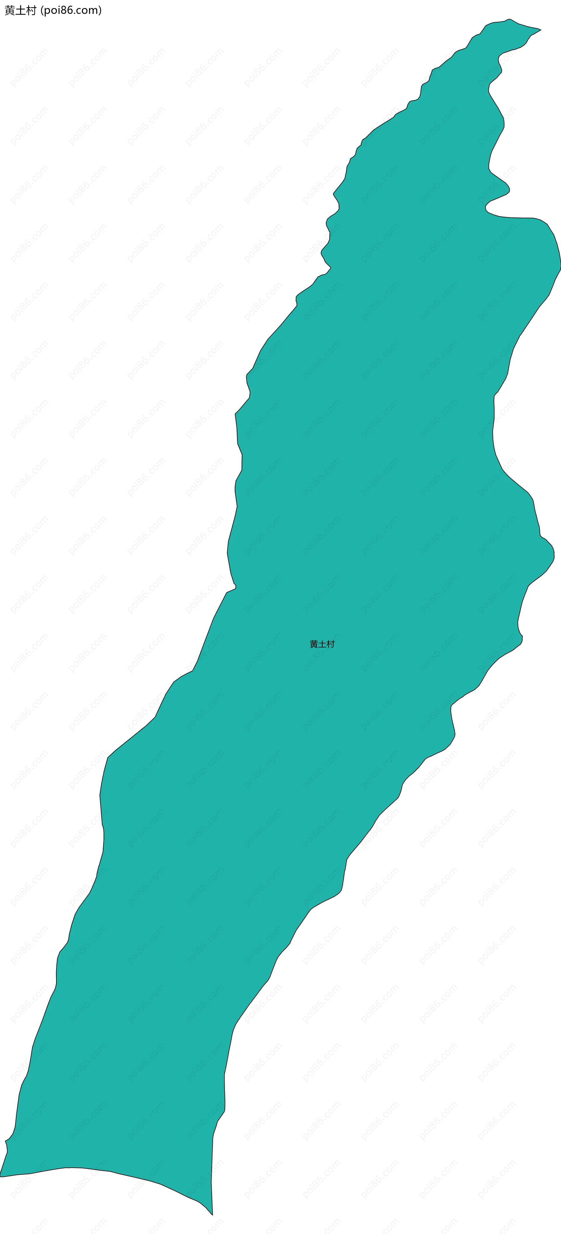 黄土村边界地图