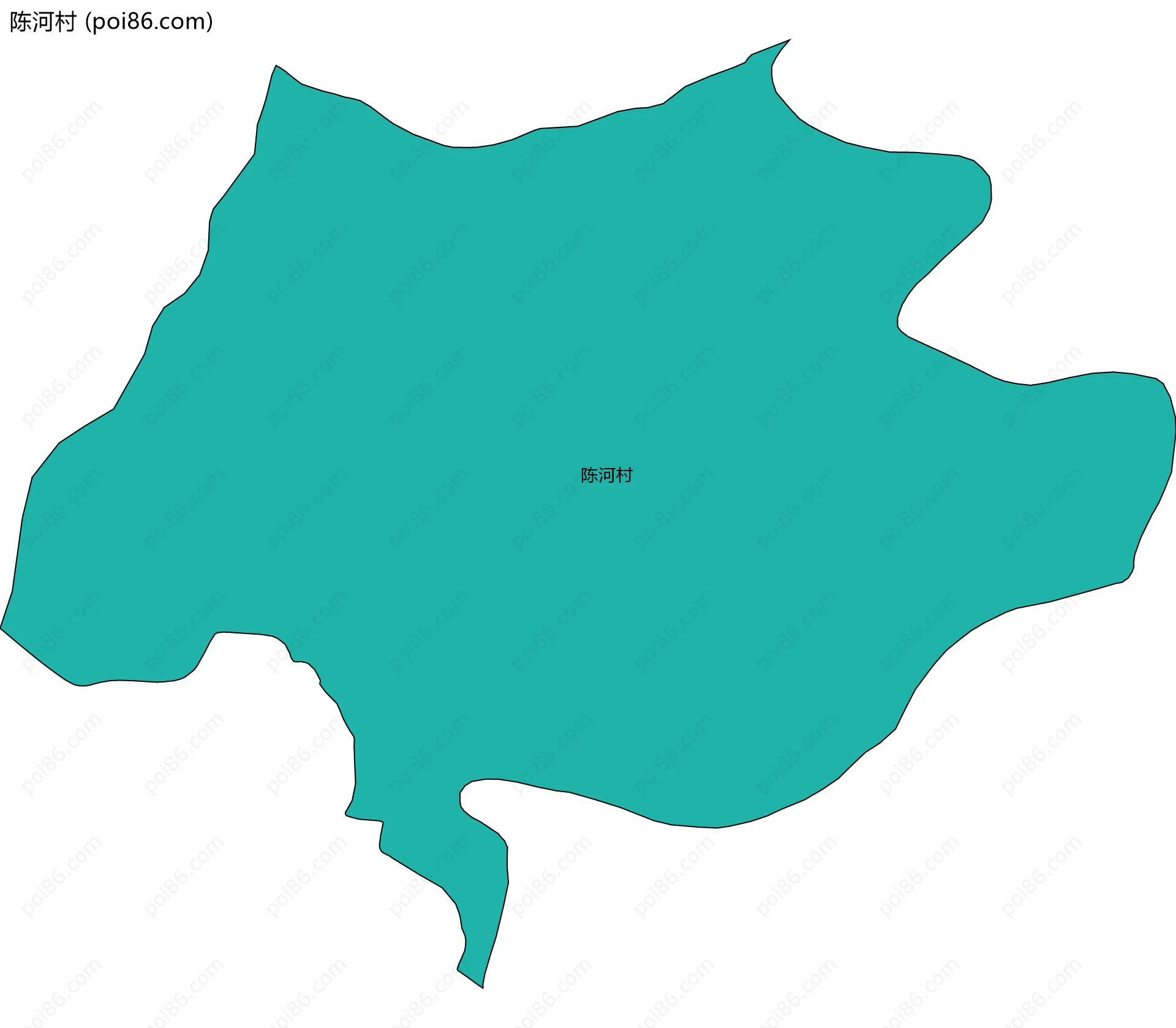 陈河村边界地图