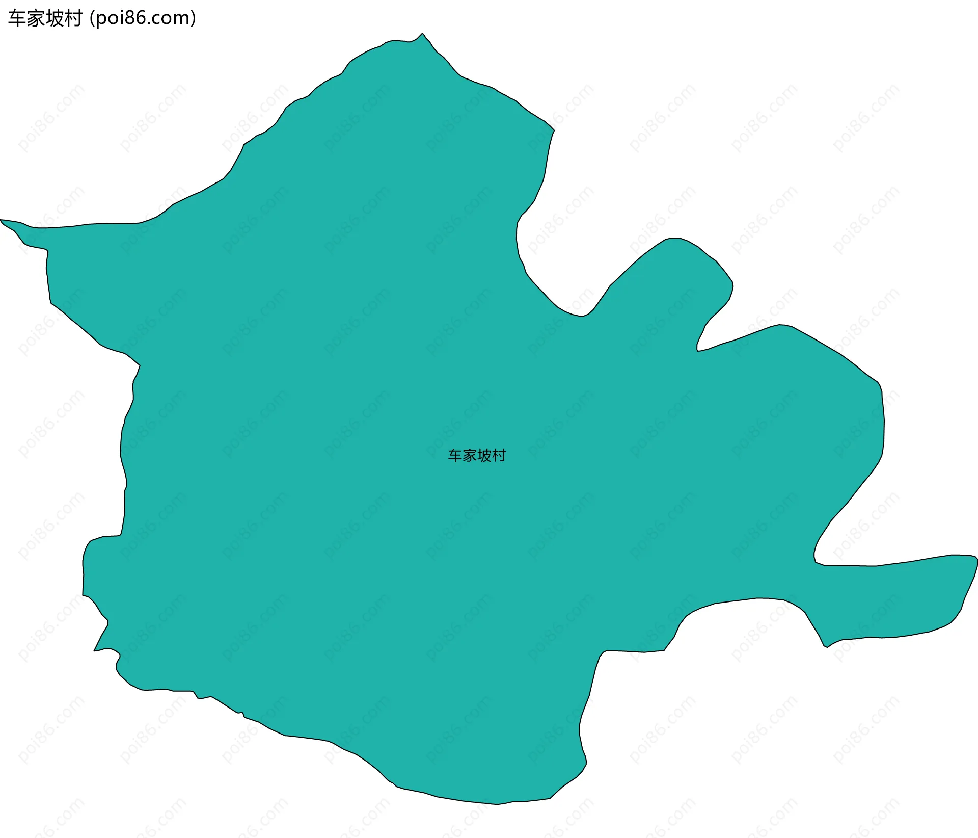 车家坡村边界地图