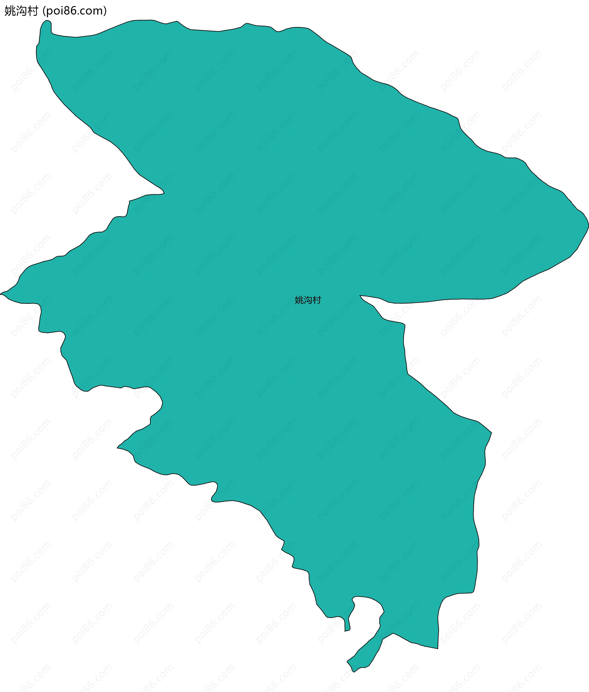 姚沟村边界地图