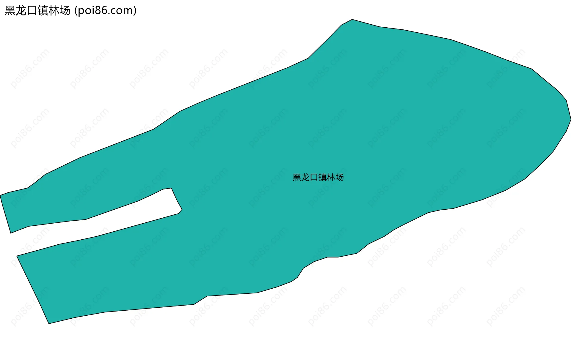 黑龙口镇林场边界地图