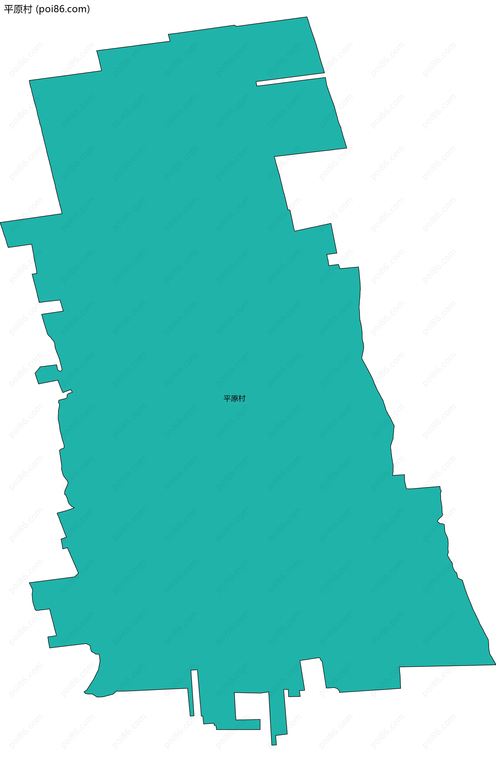 平原村边界地图
