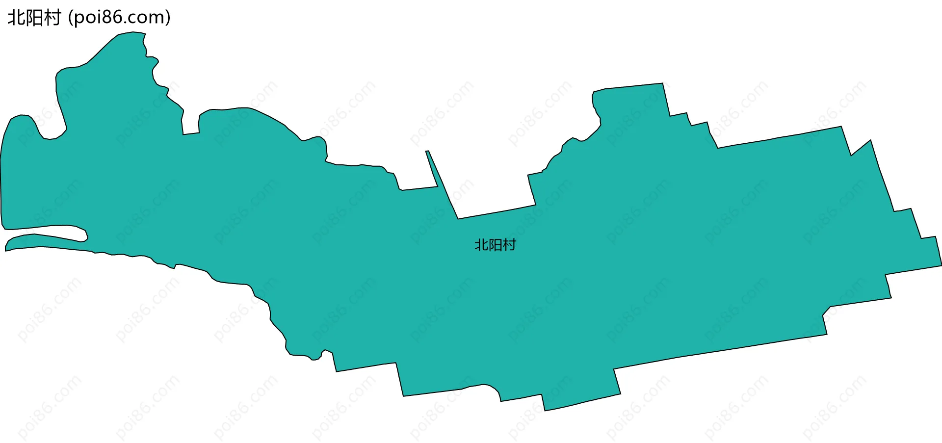 北阳村边界地图
