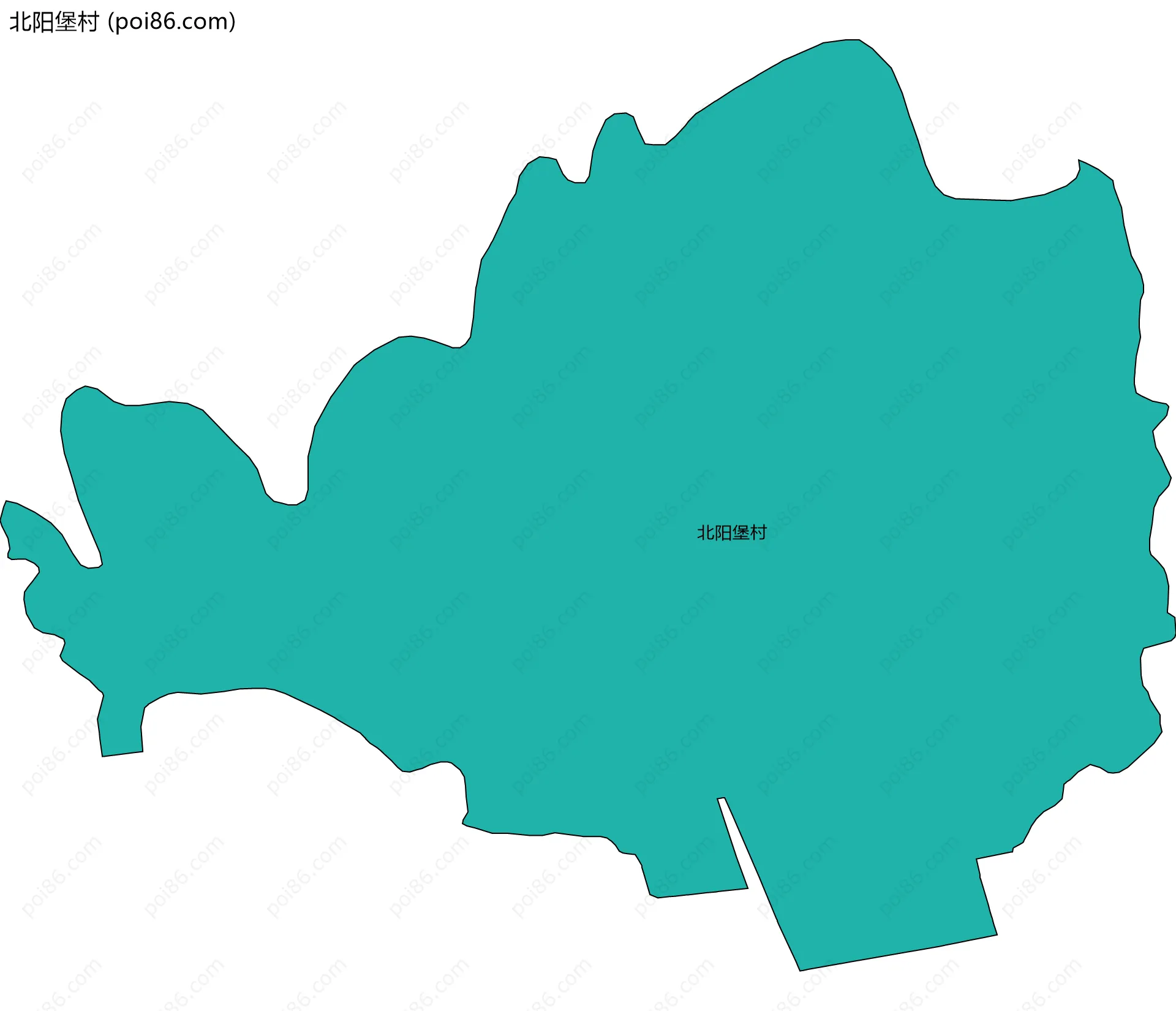 北阳堡村边界地图