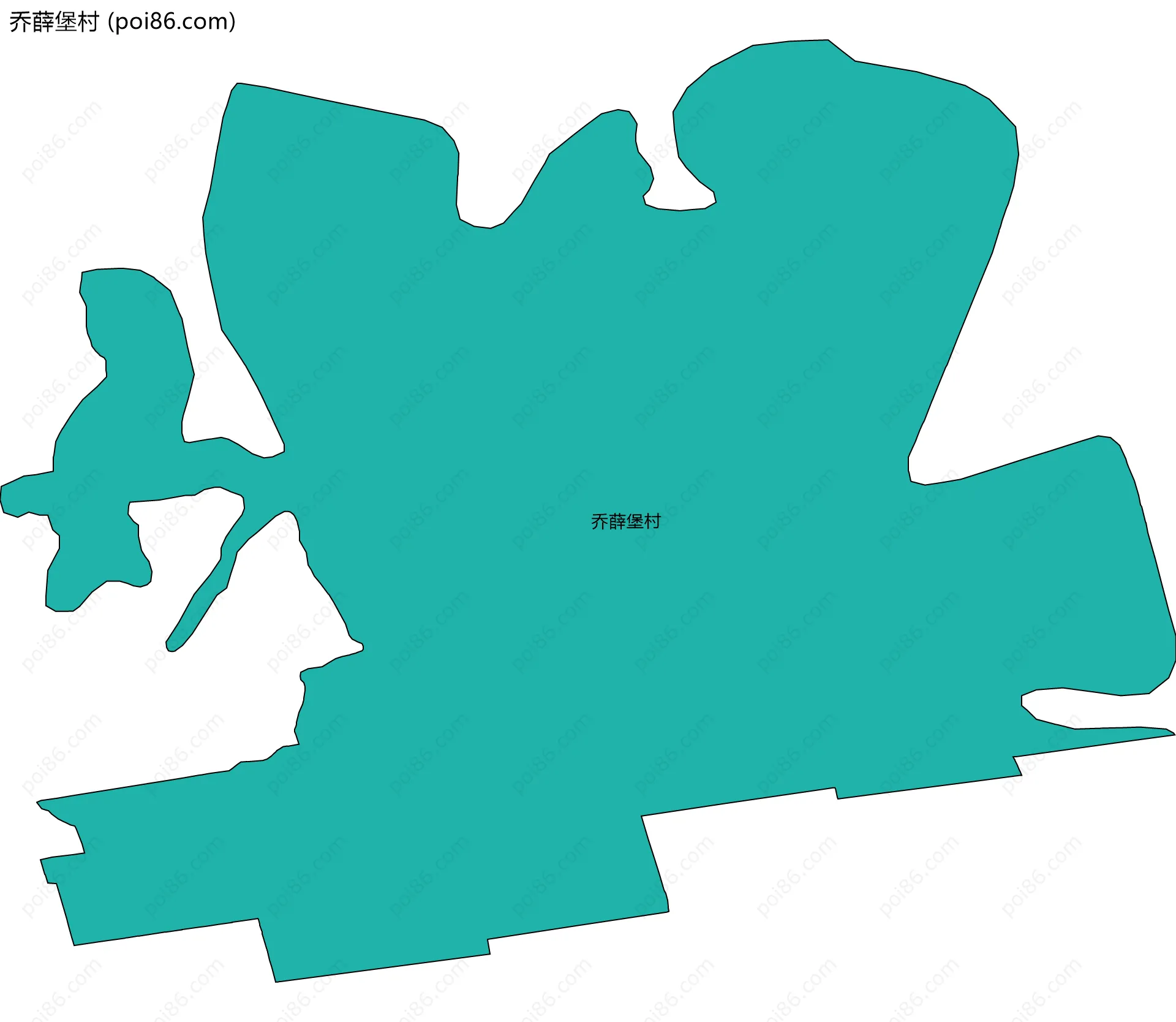 乔薛堡村边界地图