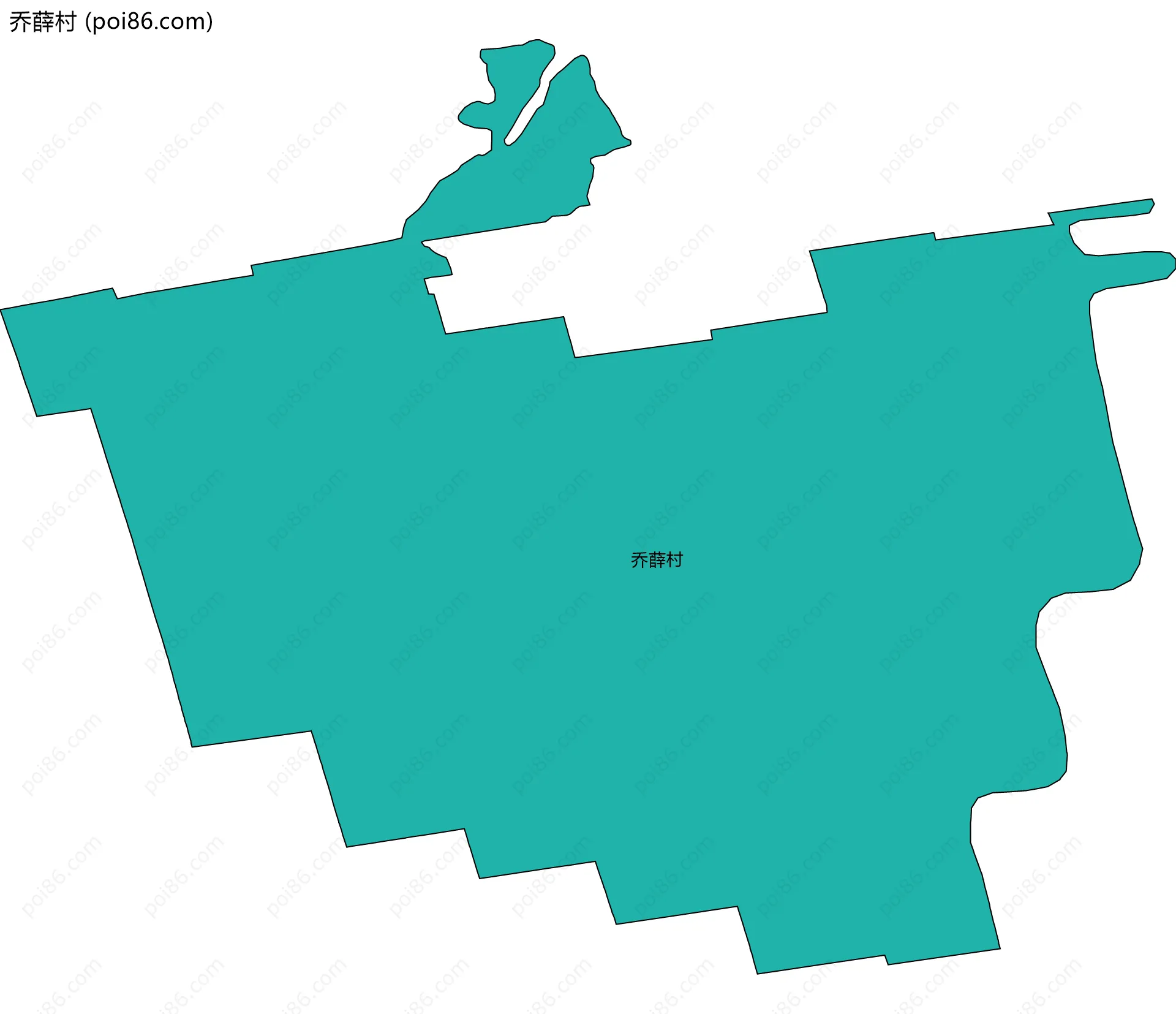 乔薛村边界地图