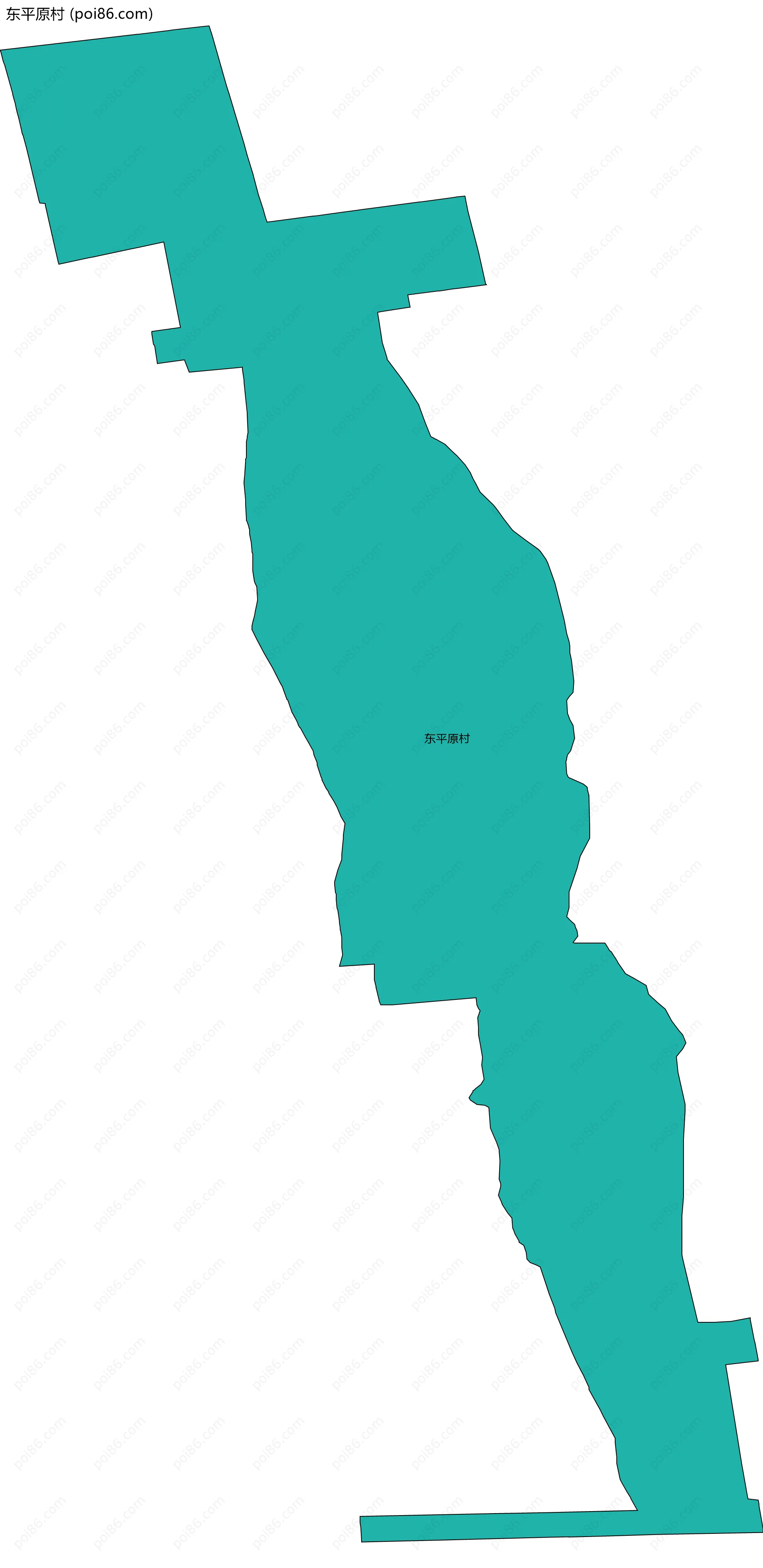 东平原村边界地图