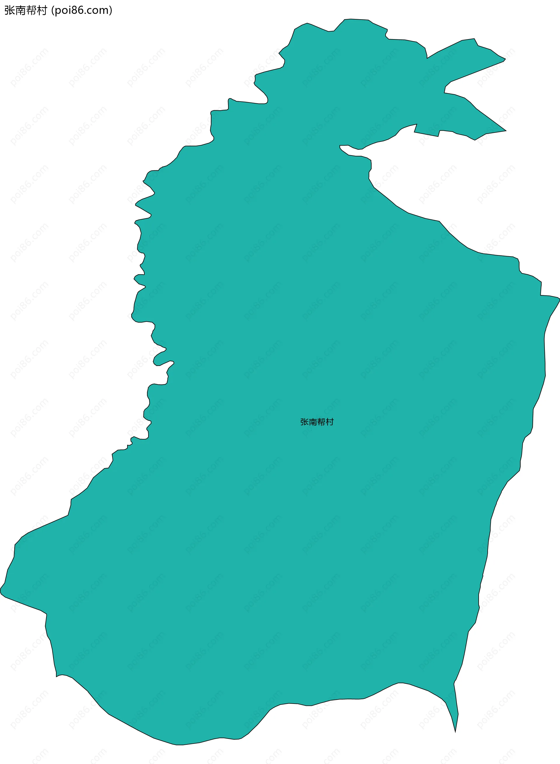张南帮村边界地图