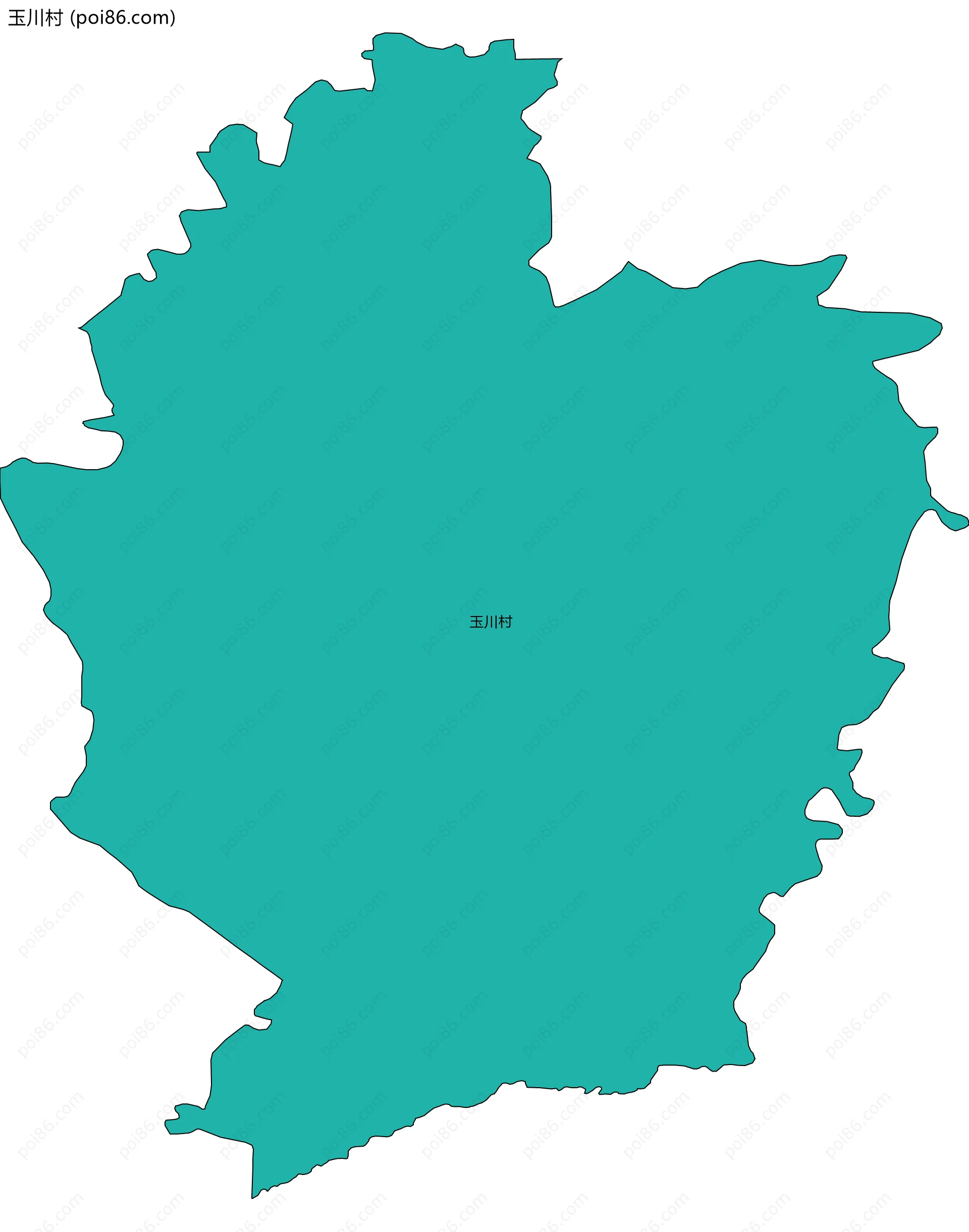 玉川村边界地图