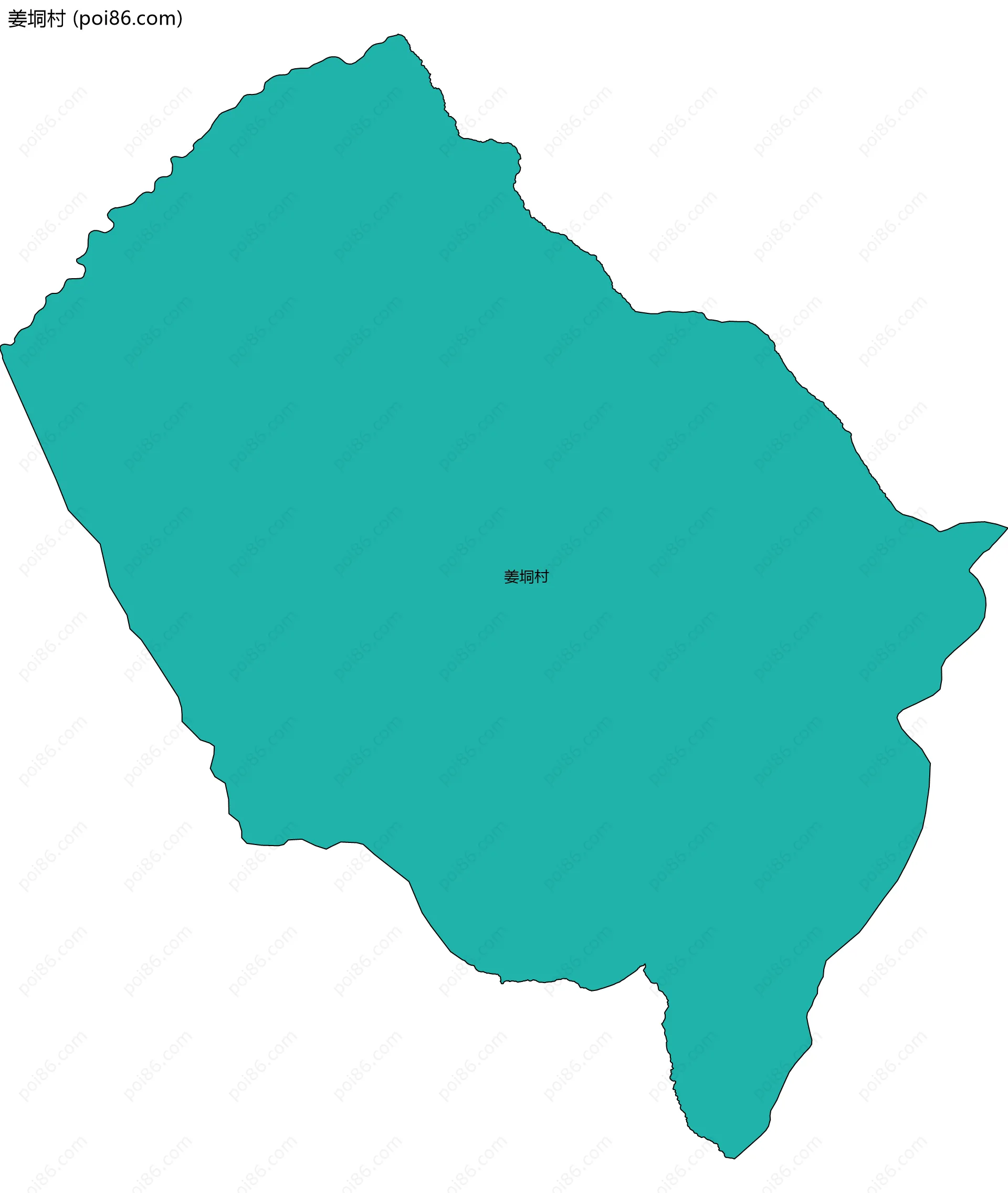姜垌村边界地图