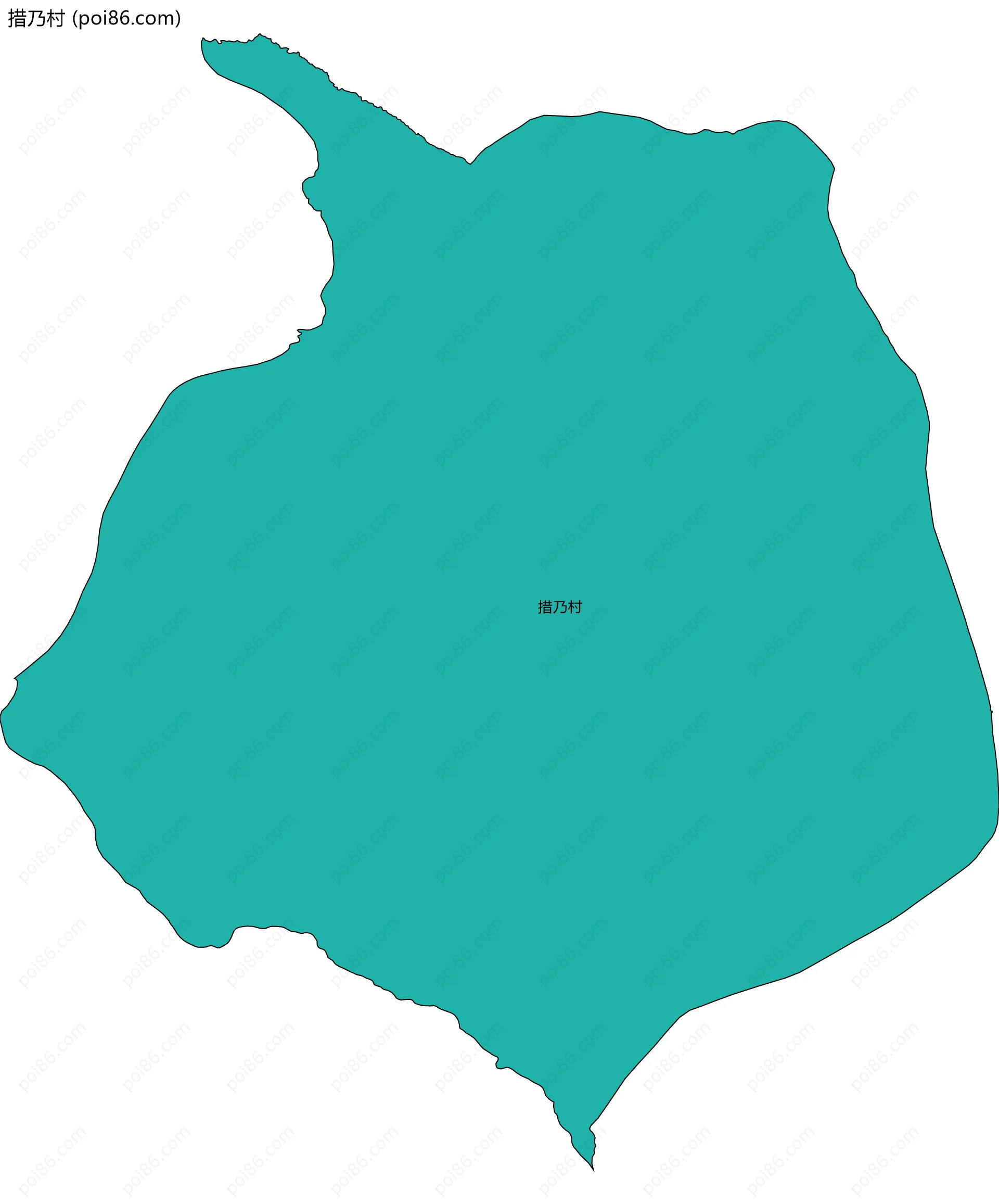 措乃村边界地图