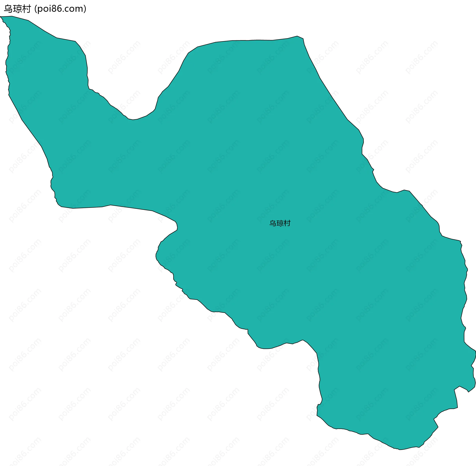 乌琼村边界地图
