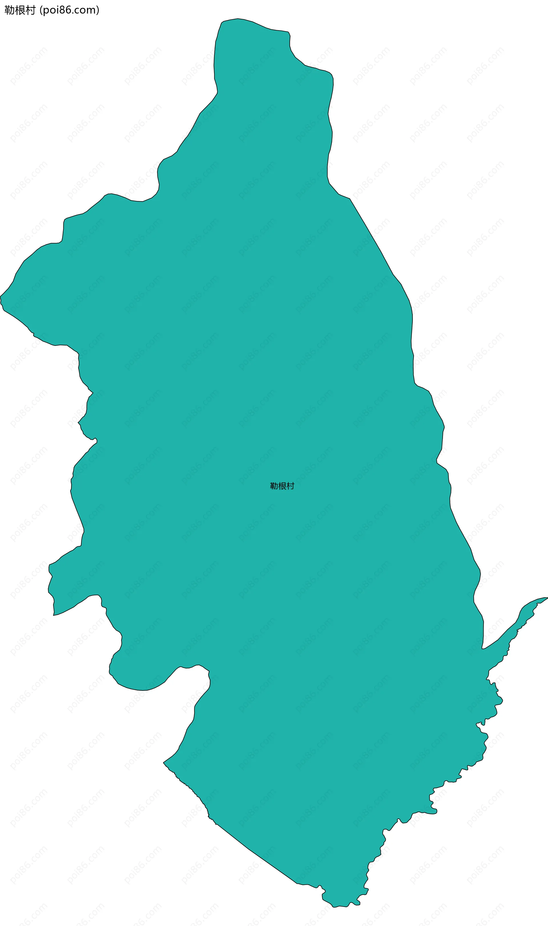 勒根村边界地图