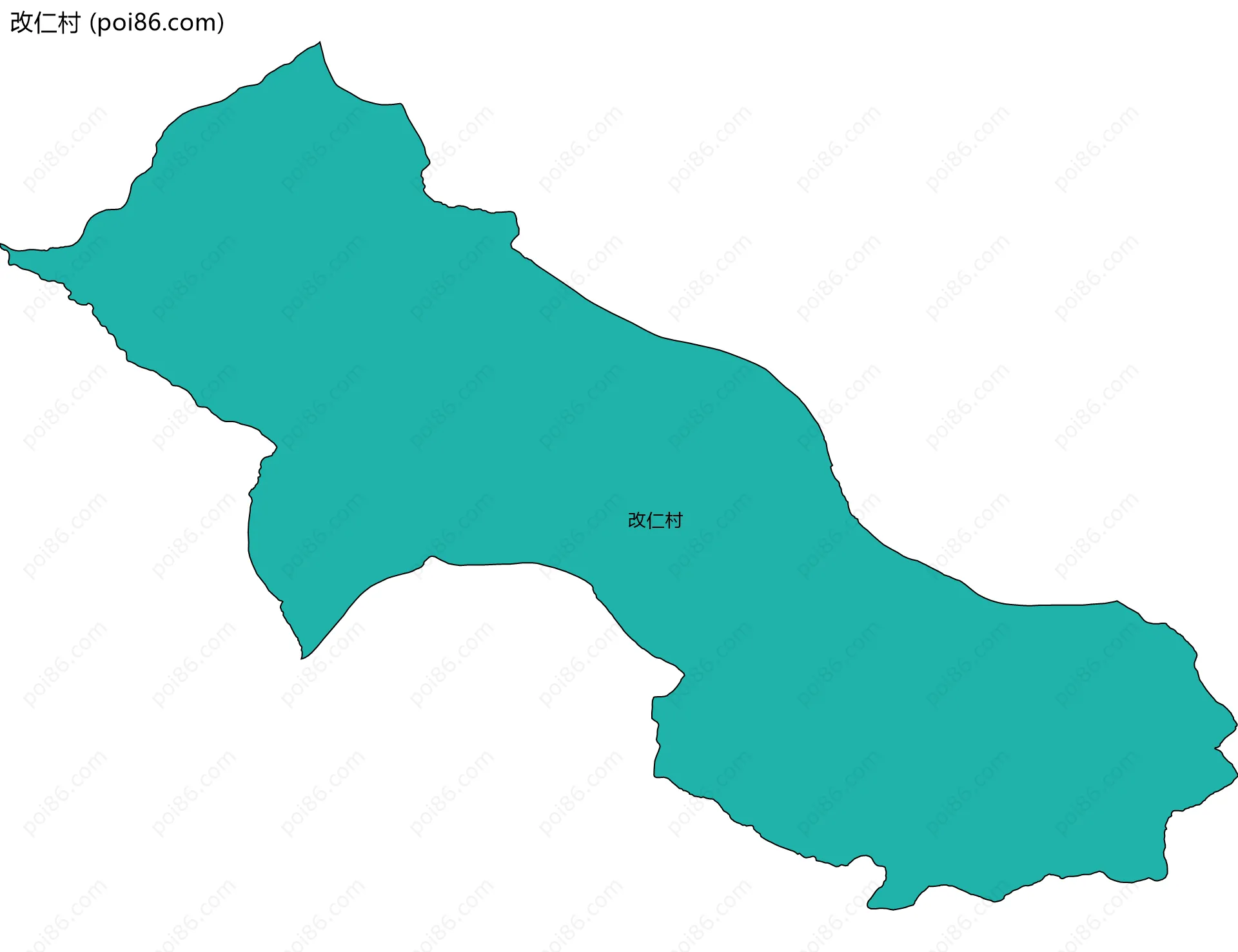 改仁村边界地图