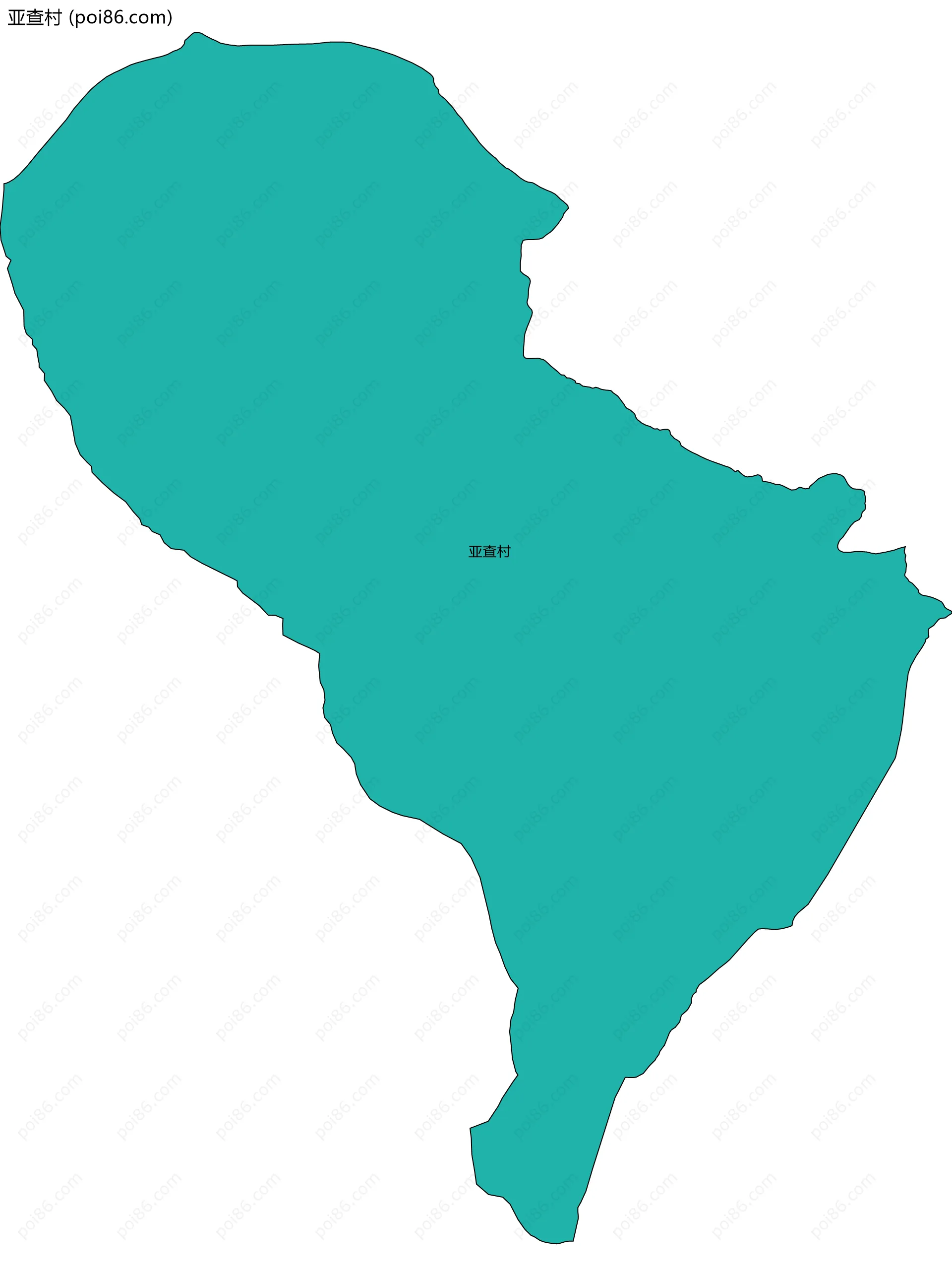 亚查村边界地图