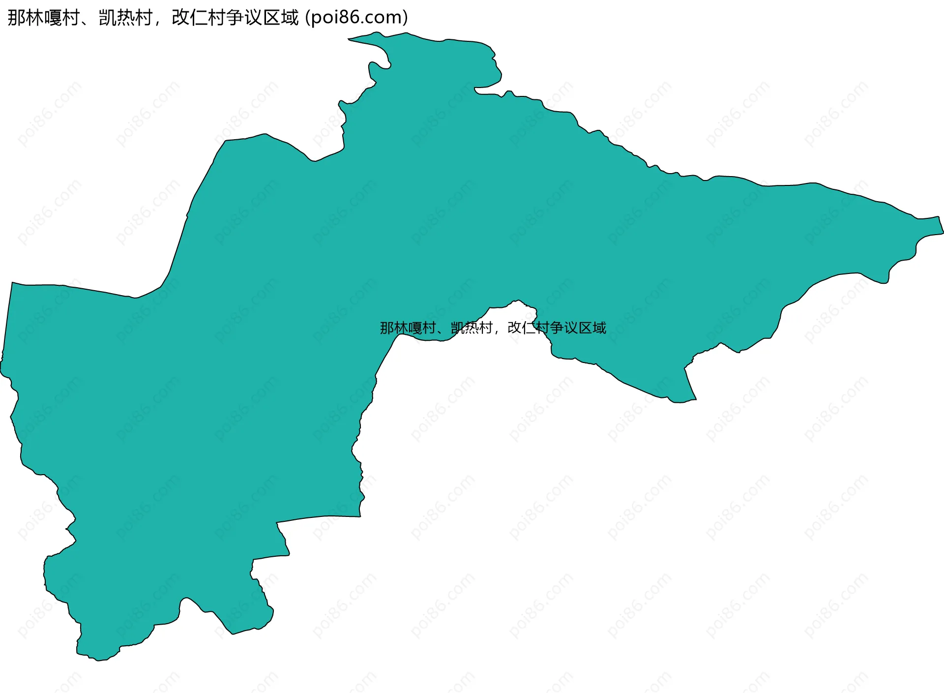 那林嘎村、凯热村，改仁村争议区域边界地图