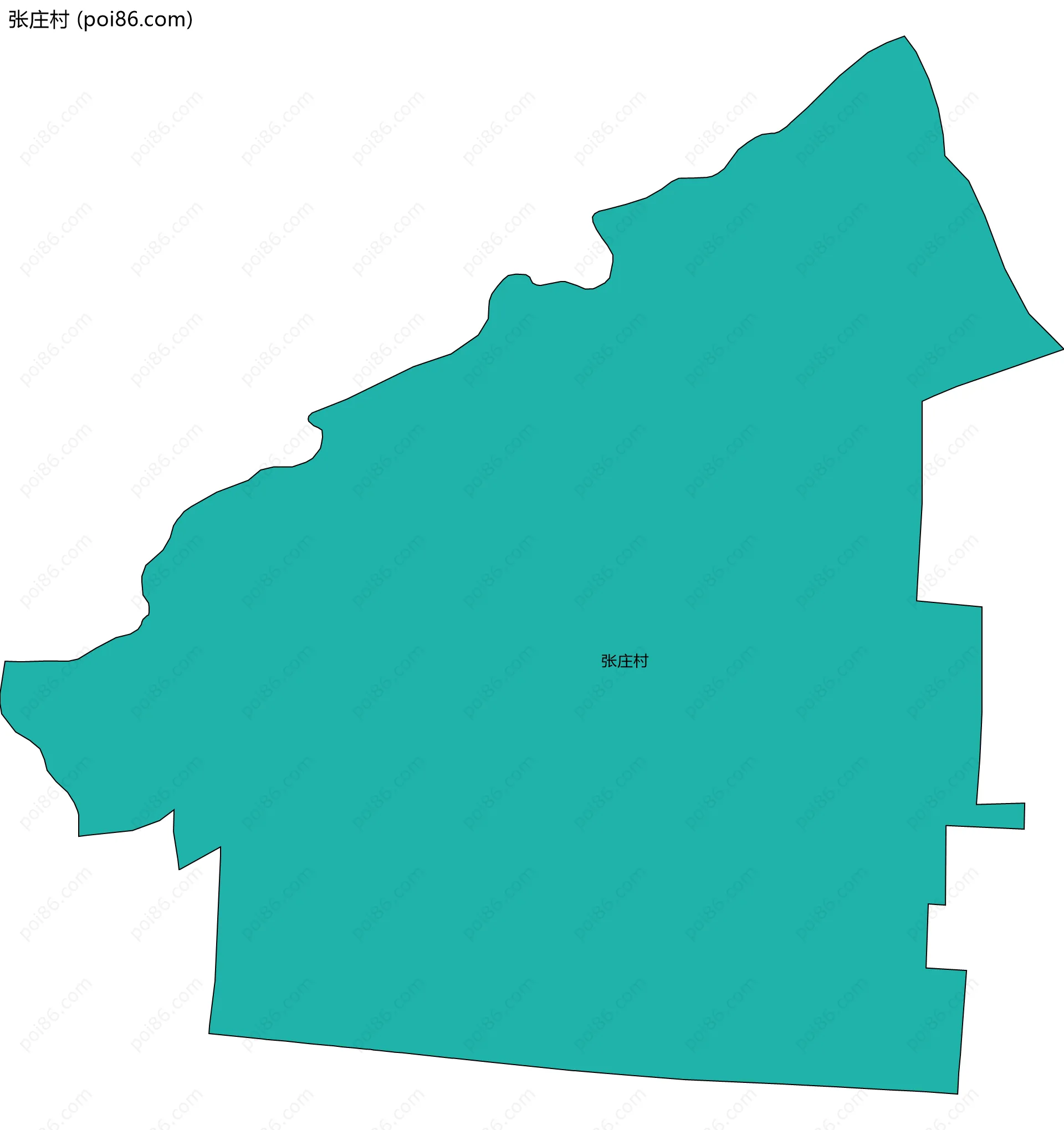 张庄村边界地图