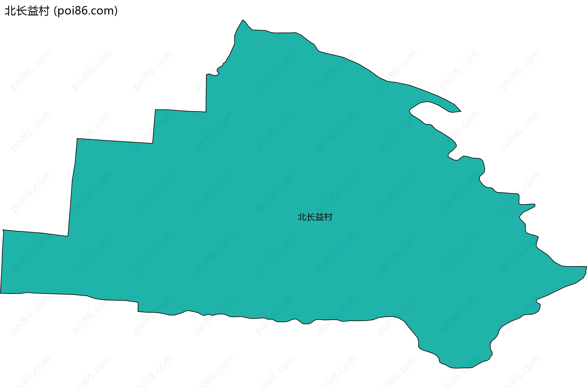 北长益村边界地图