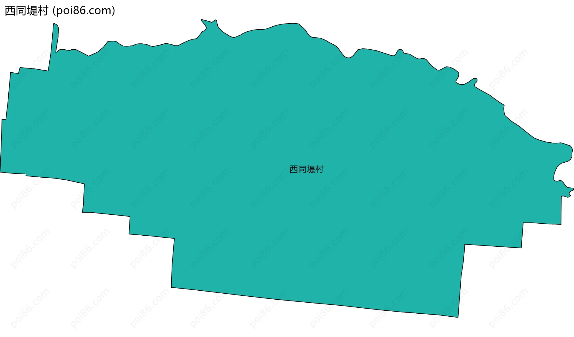 西同堤村边界地图