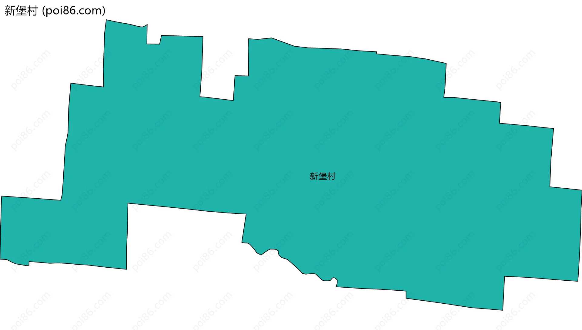 新堡村边界地图