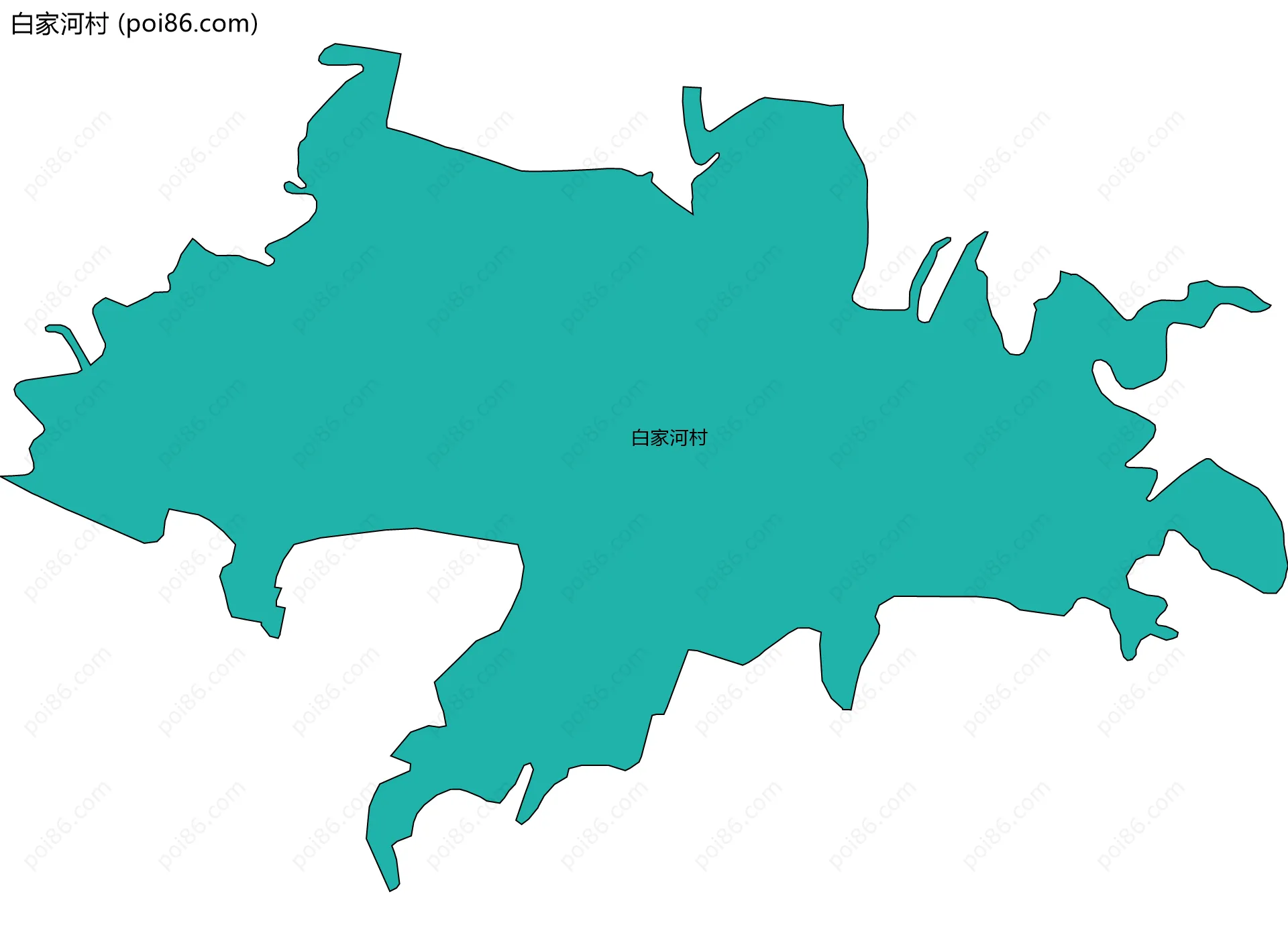 白家河村边界地图
