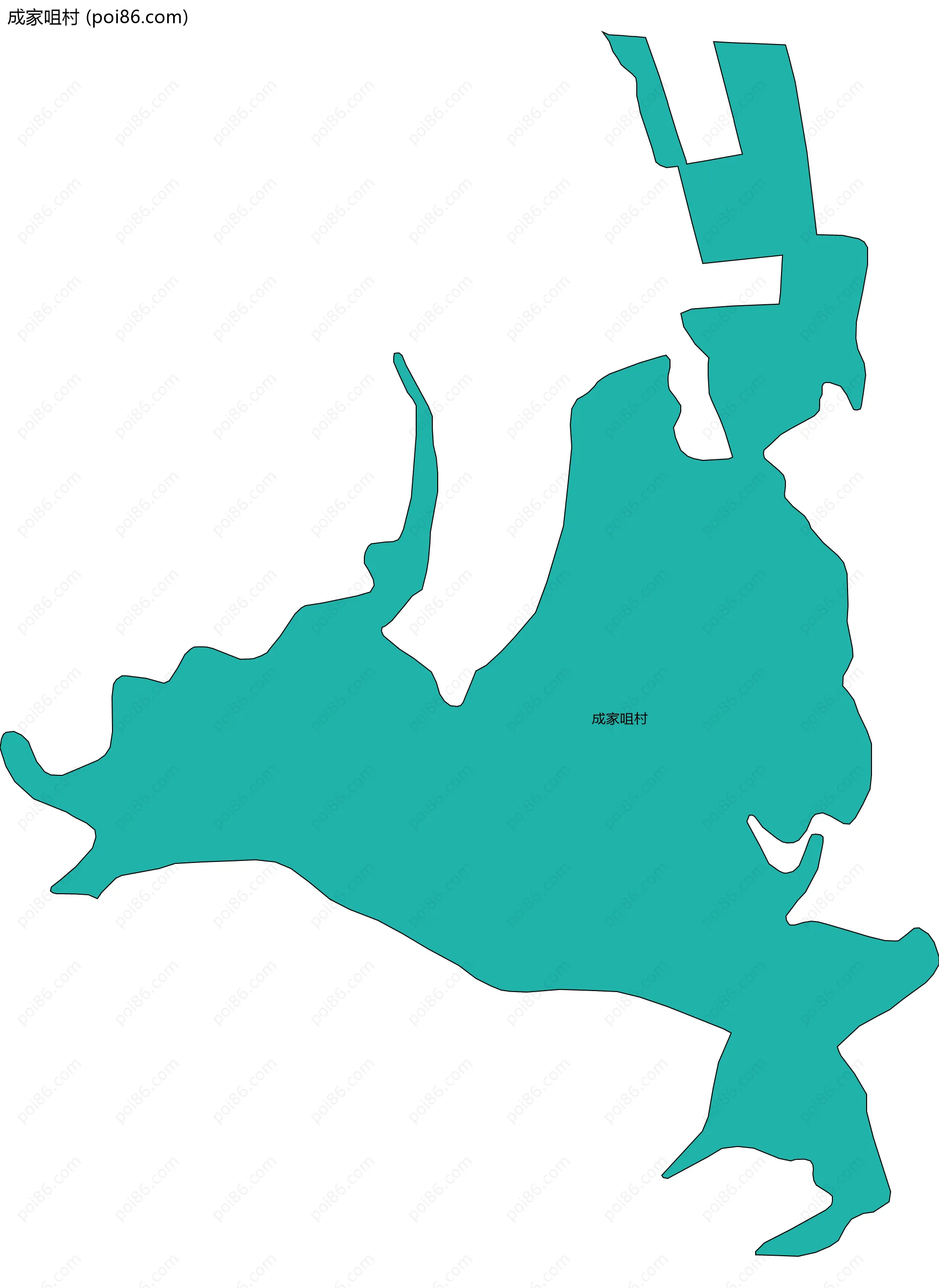 成家咀村边界地图