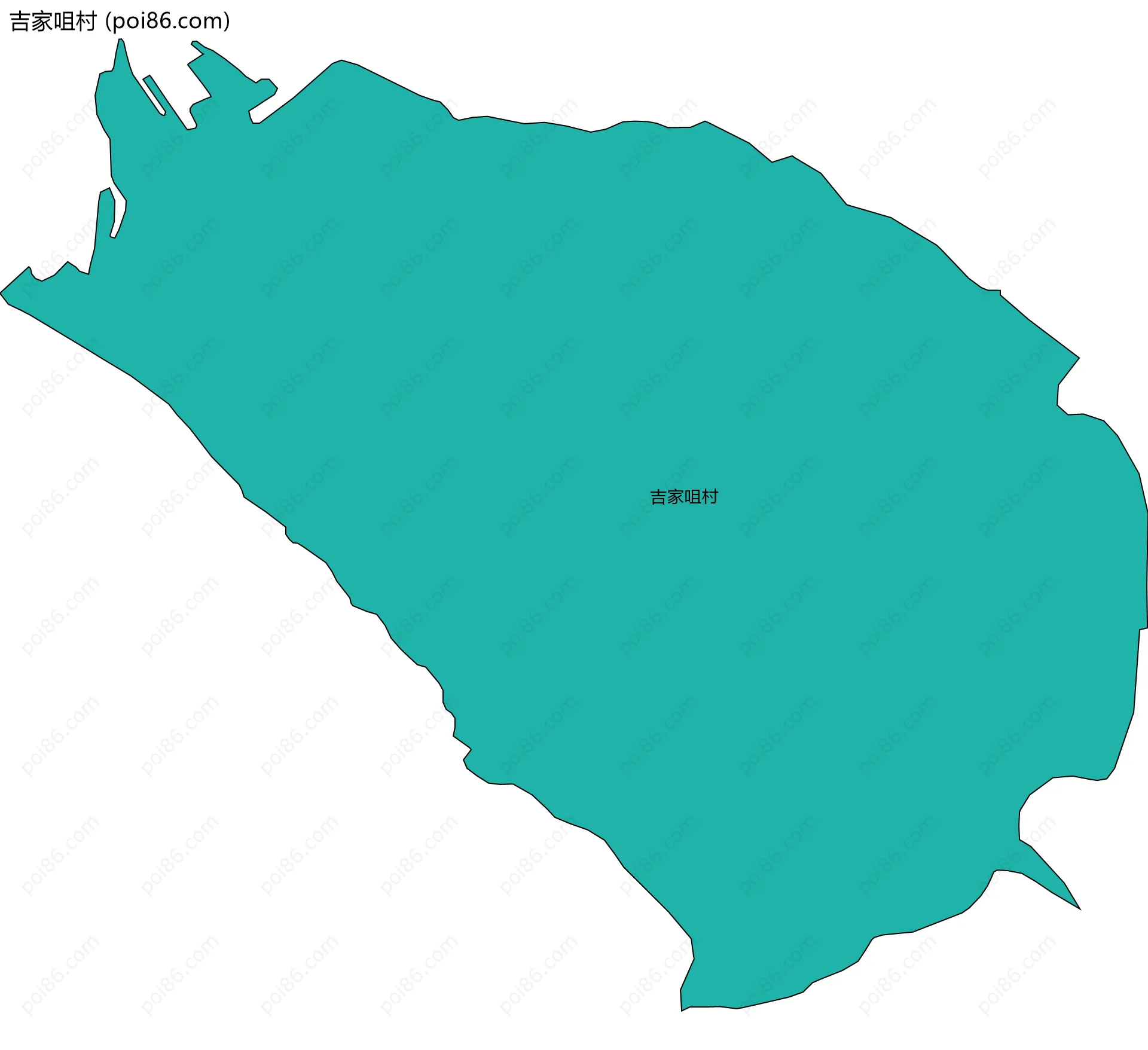 吉家咀村边界地图