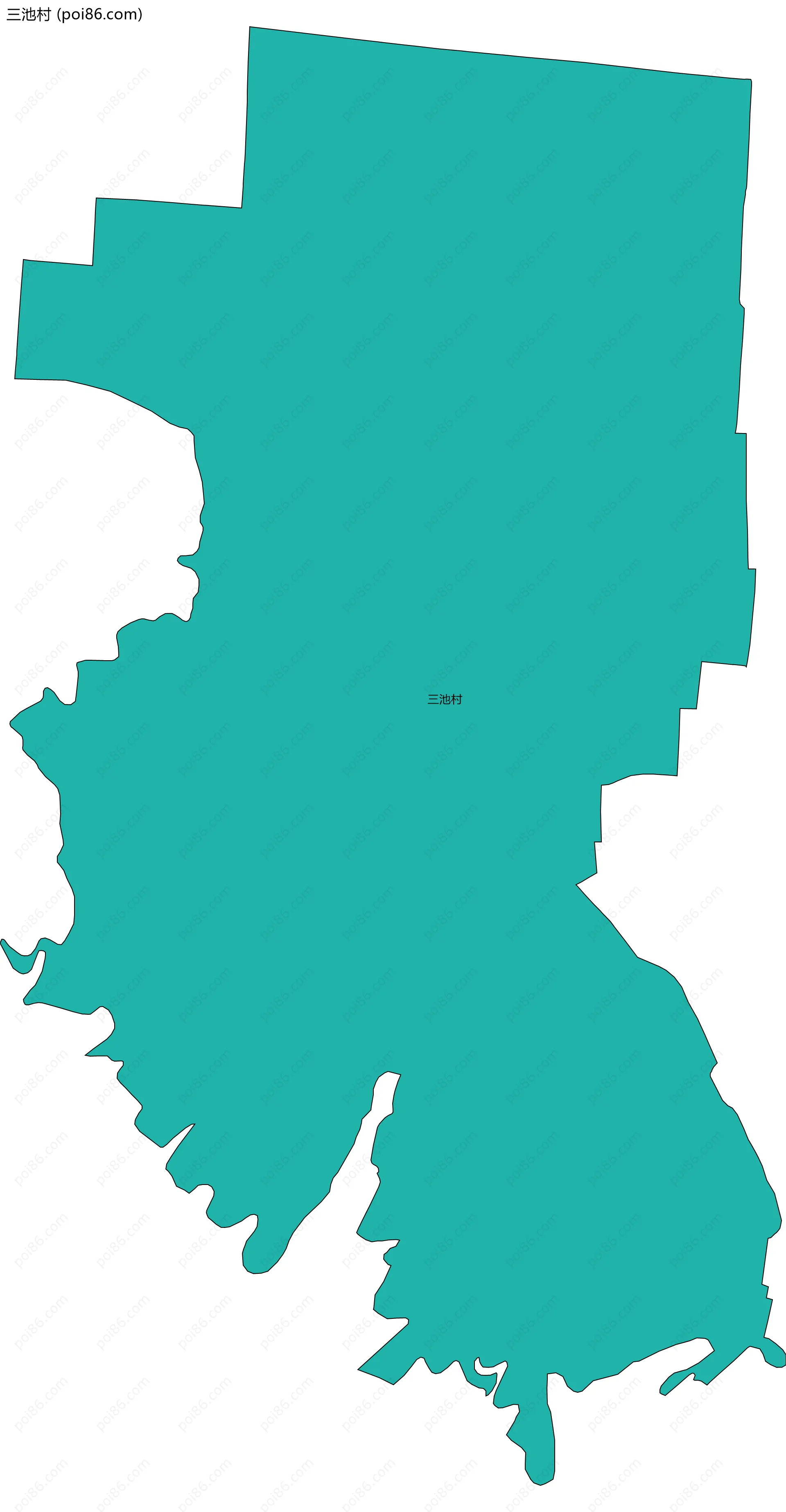 三池村边界地图