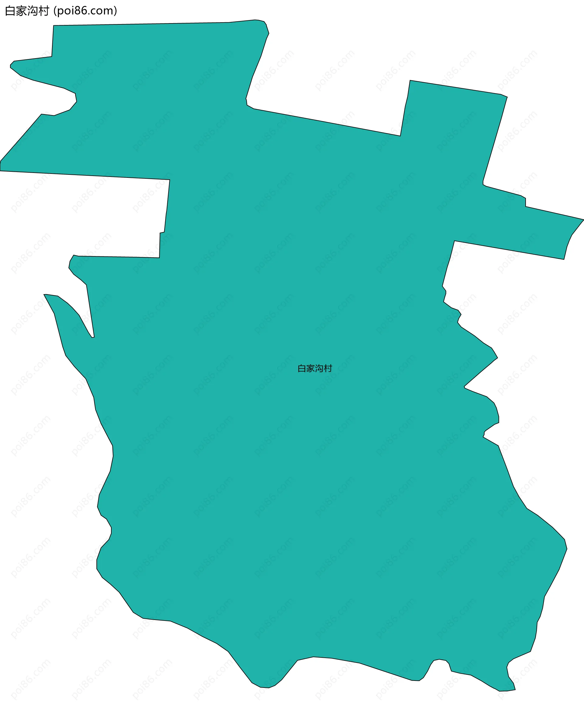 白家沟村边界地图