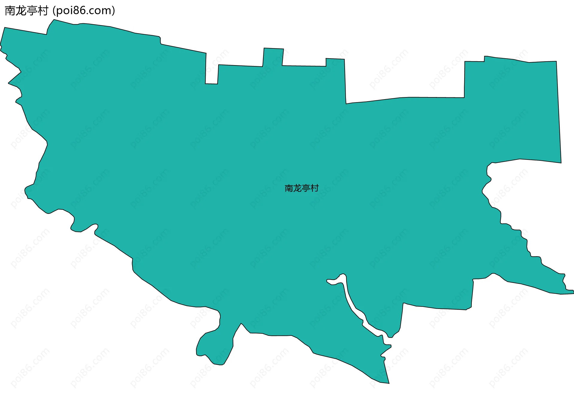 南龙亭村边界地图