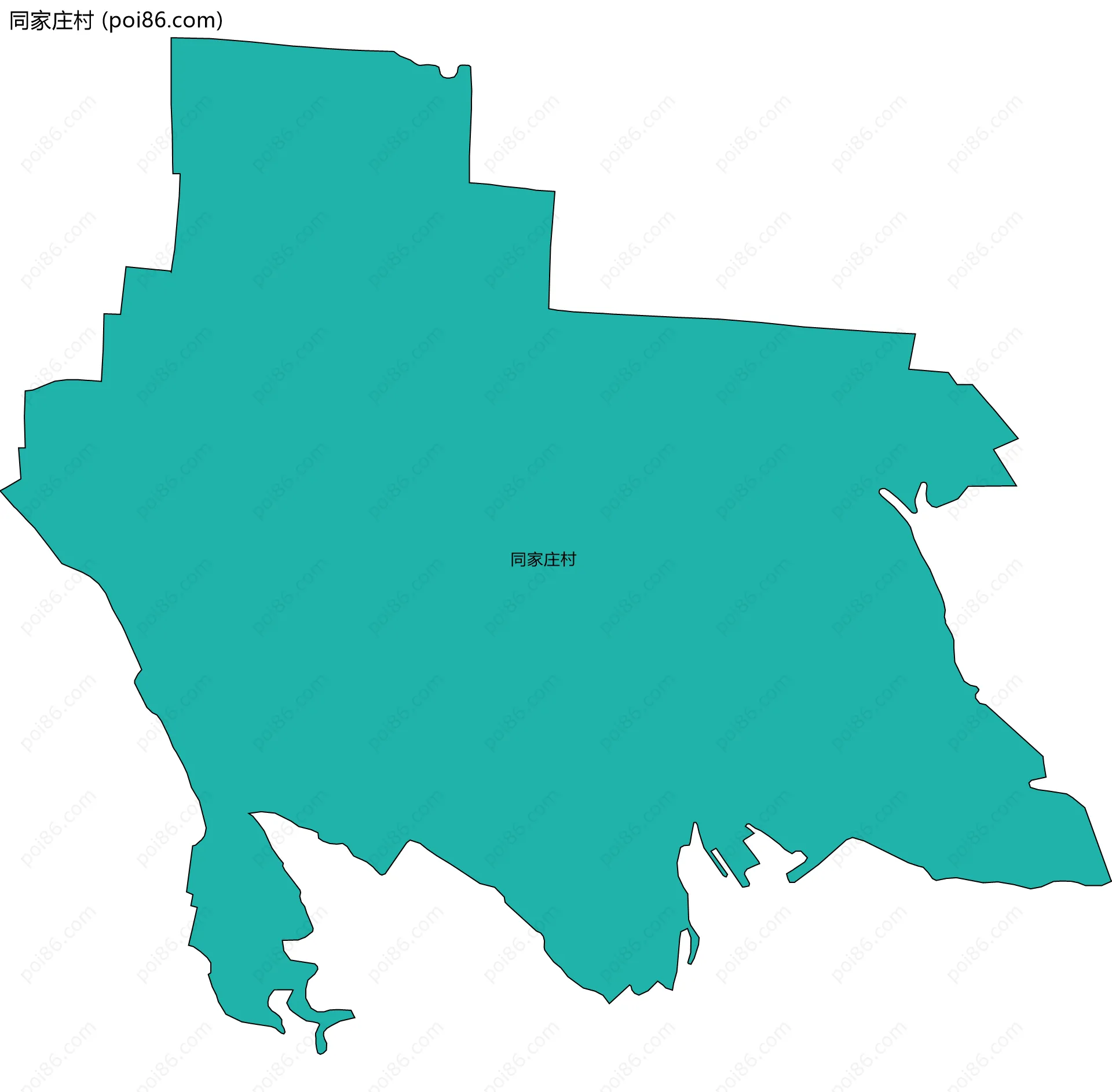 同家庄村边界地图