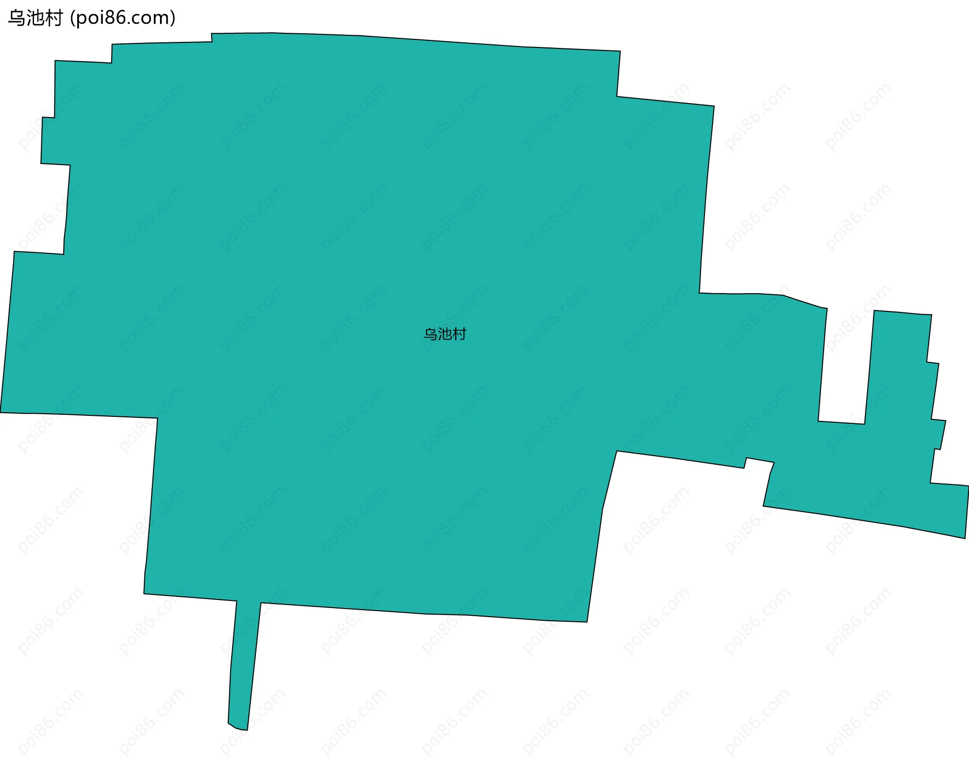 乌池村边界地图