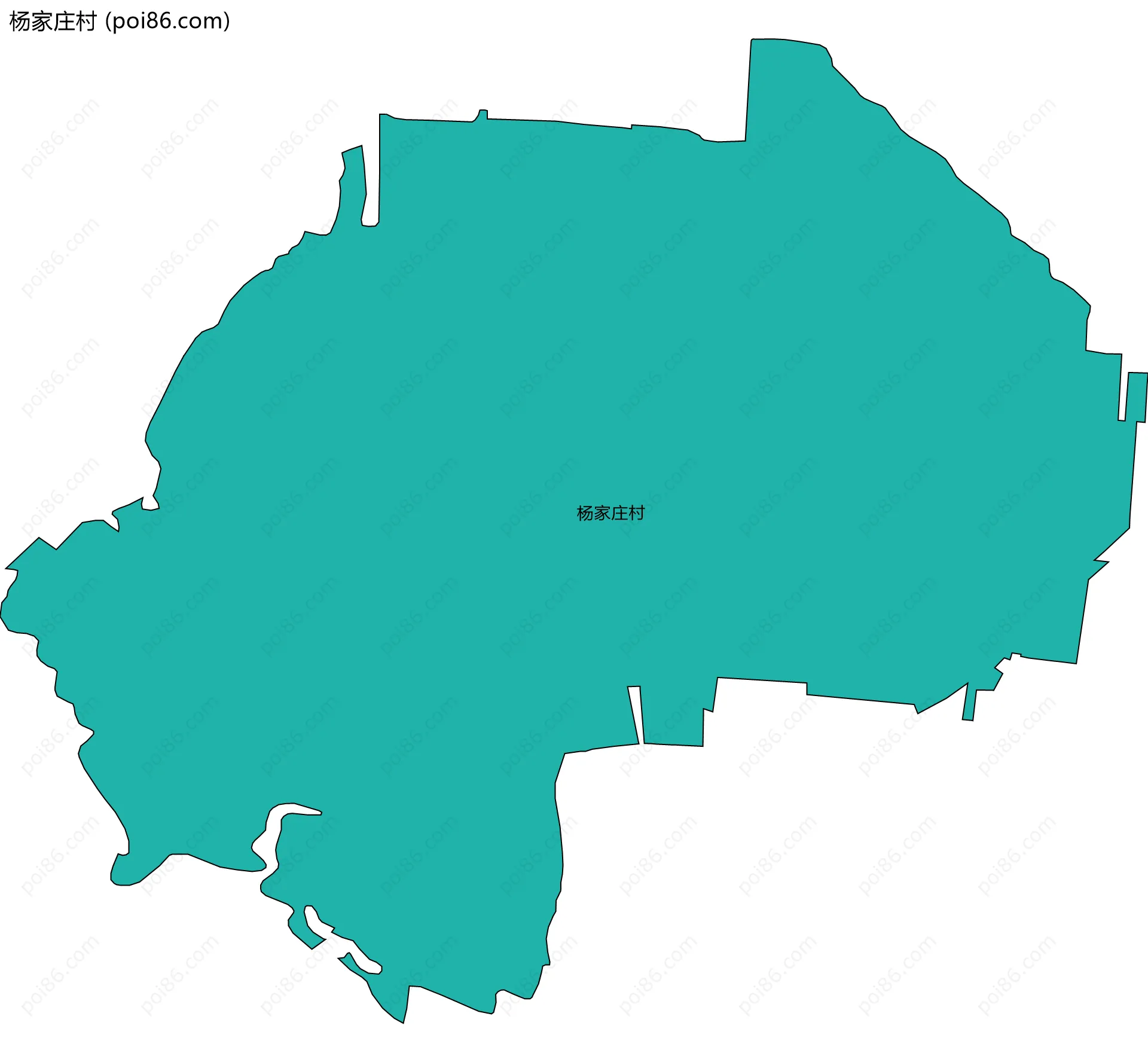 杨家庄村边界地图