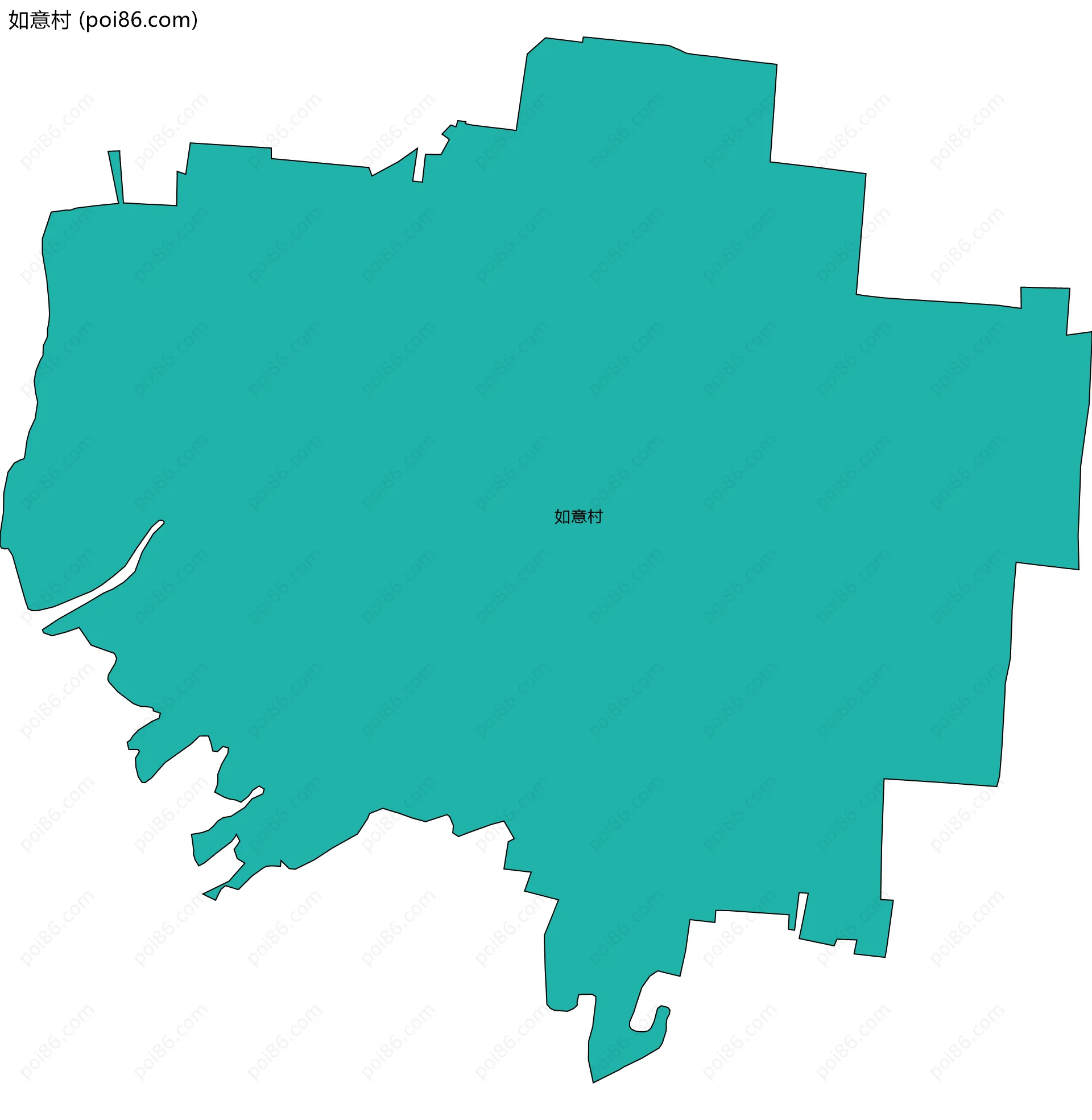 如意村边界地图