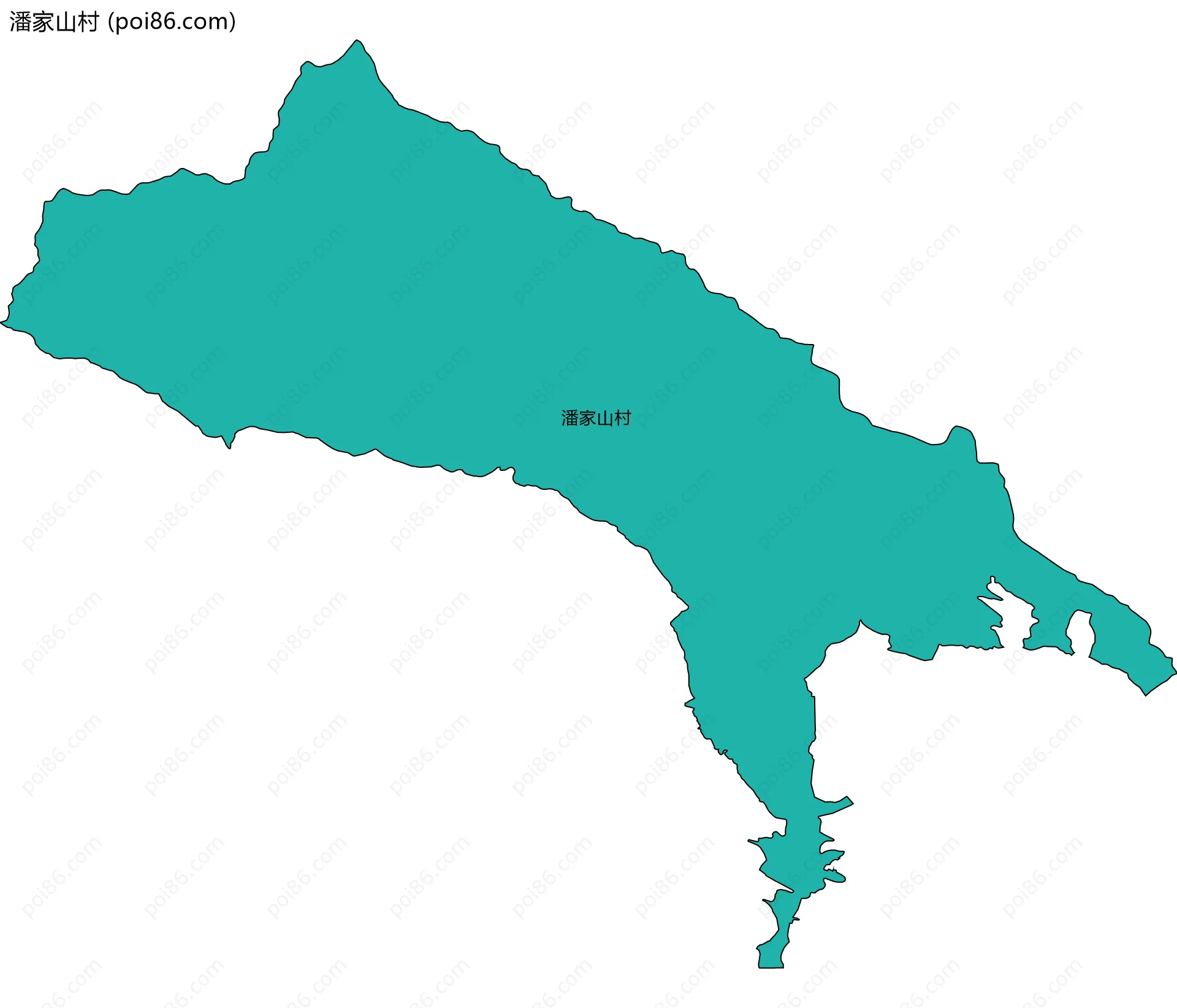 潘家山村边界地图