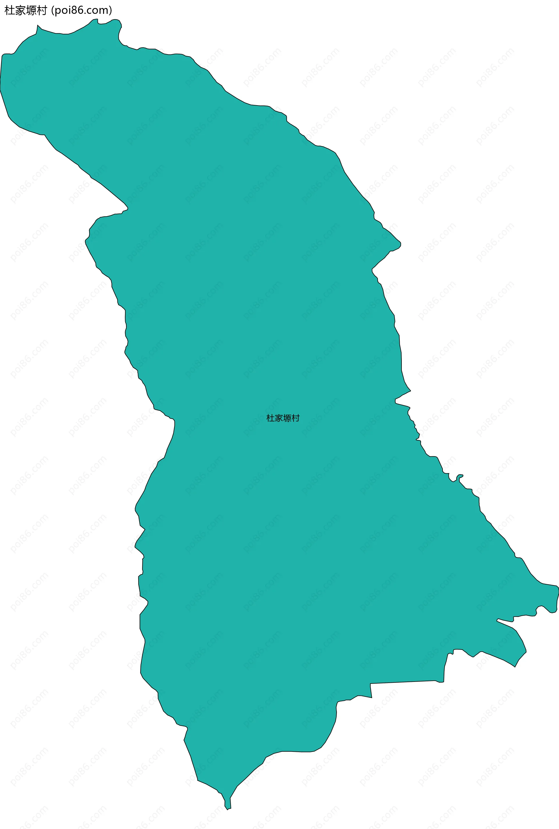 杜家塬村边界地图