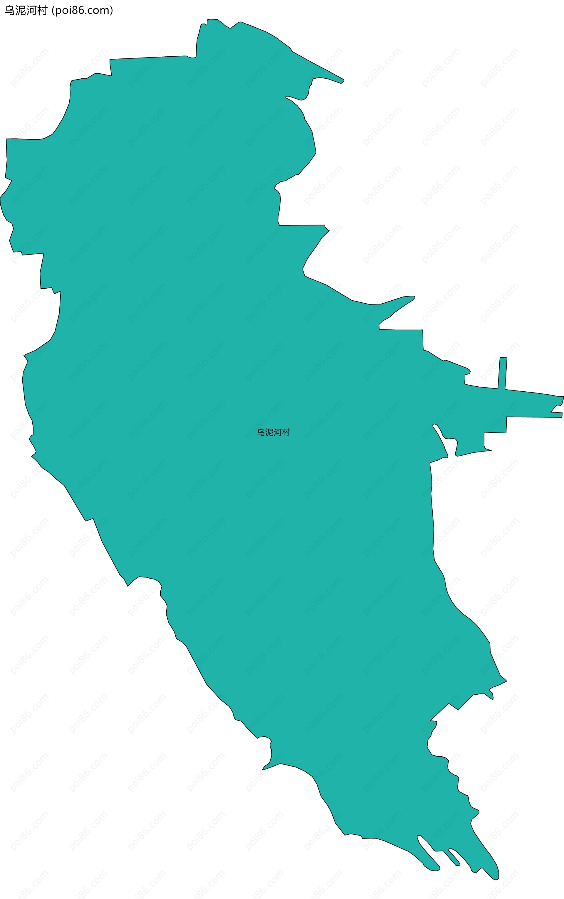 乌泥河村边界地图