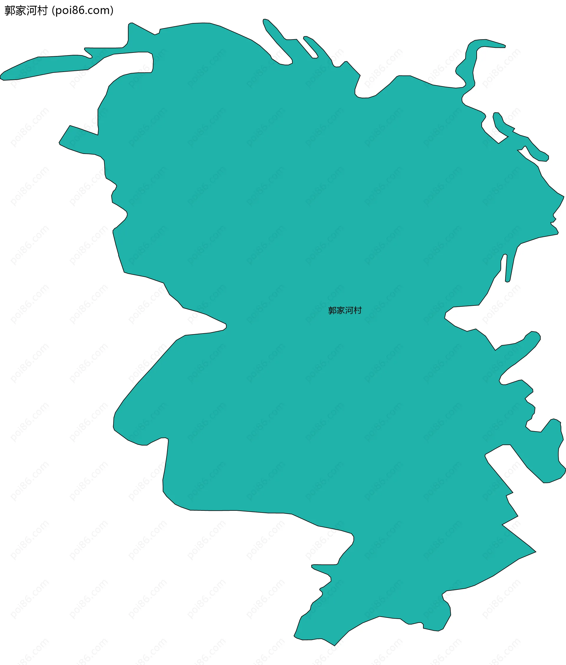 郭家河村边界地图