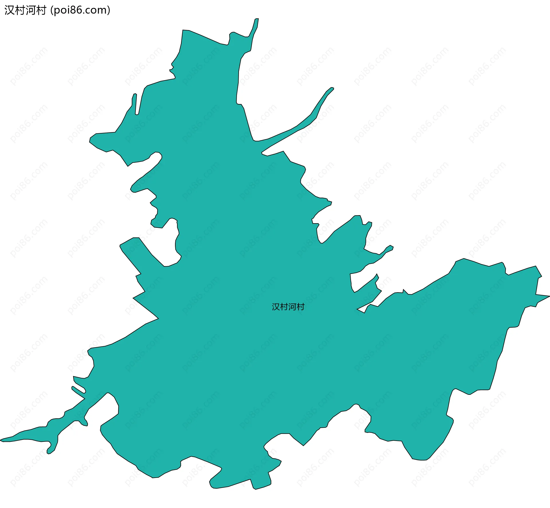 汉村河村边界地图