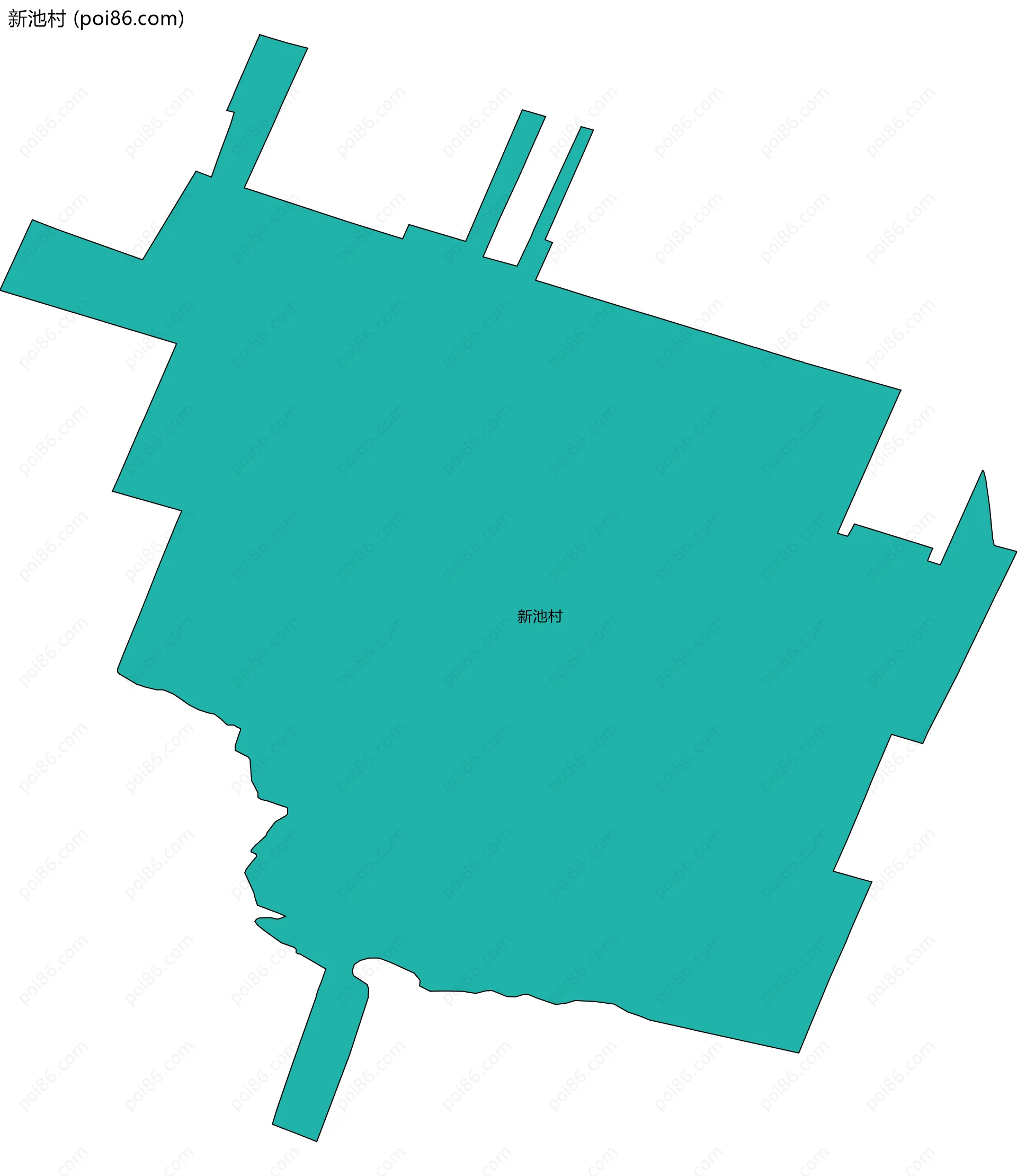 新池村边界地图