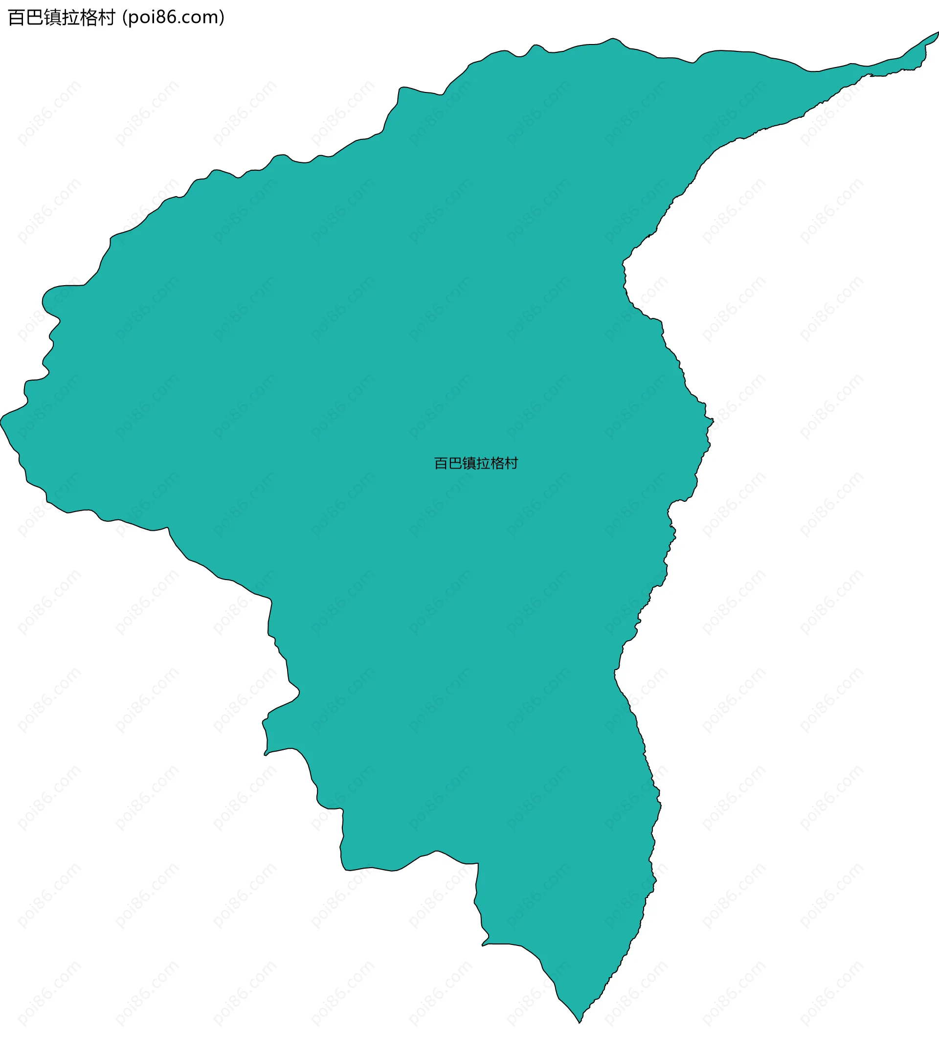 百巴镇拉格村边界地图