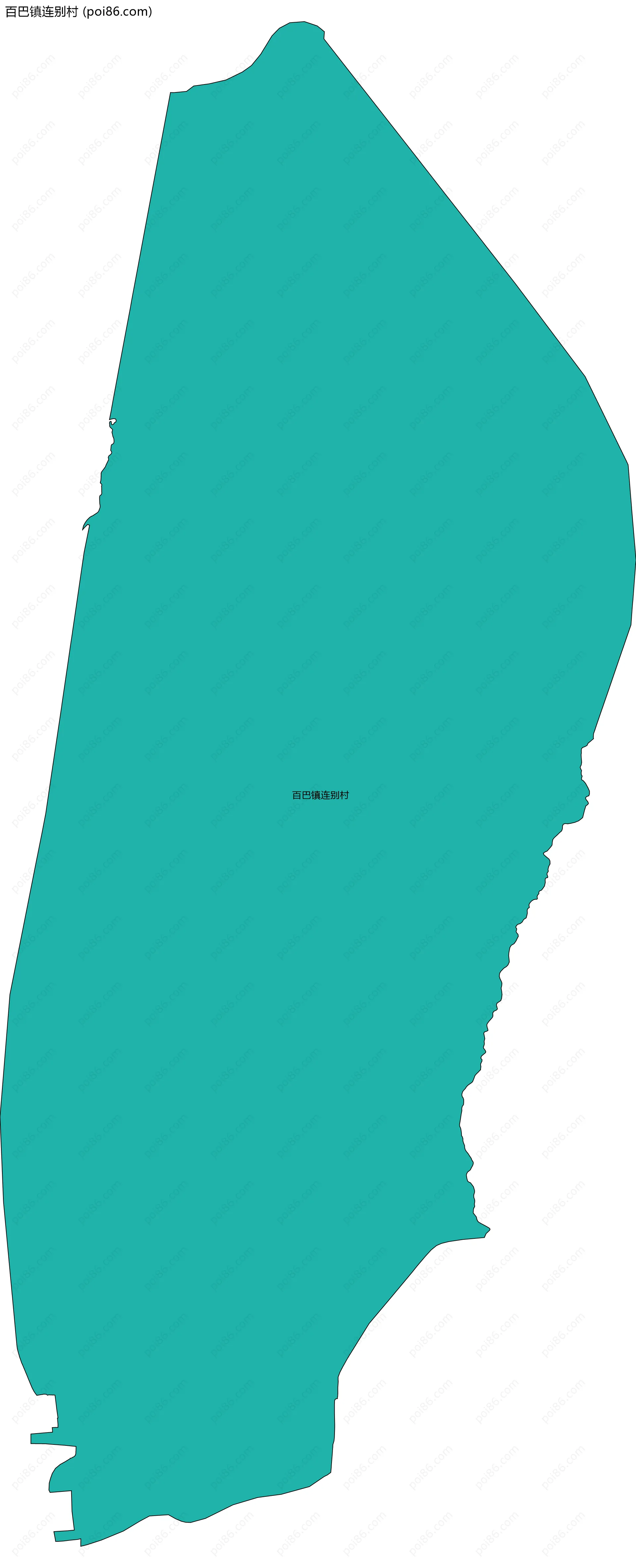百巴镇连别村边界地图