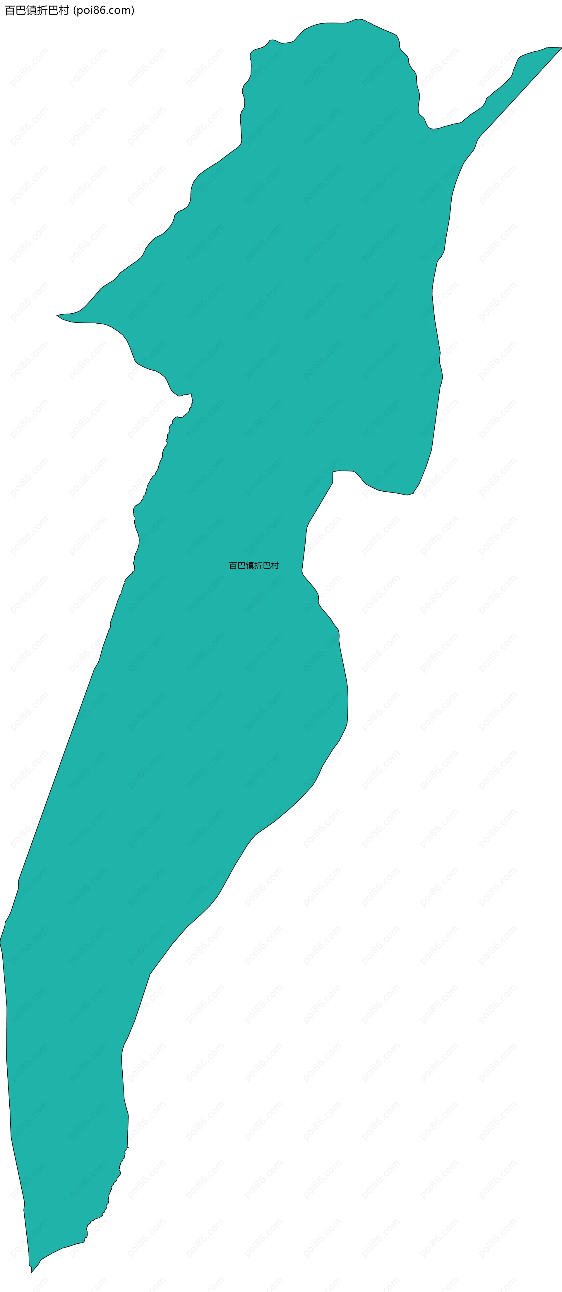 百巴镇折巴村边界地图