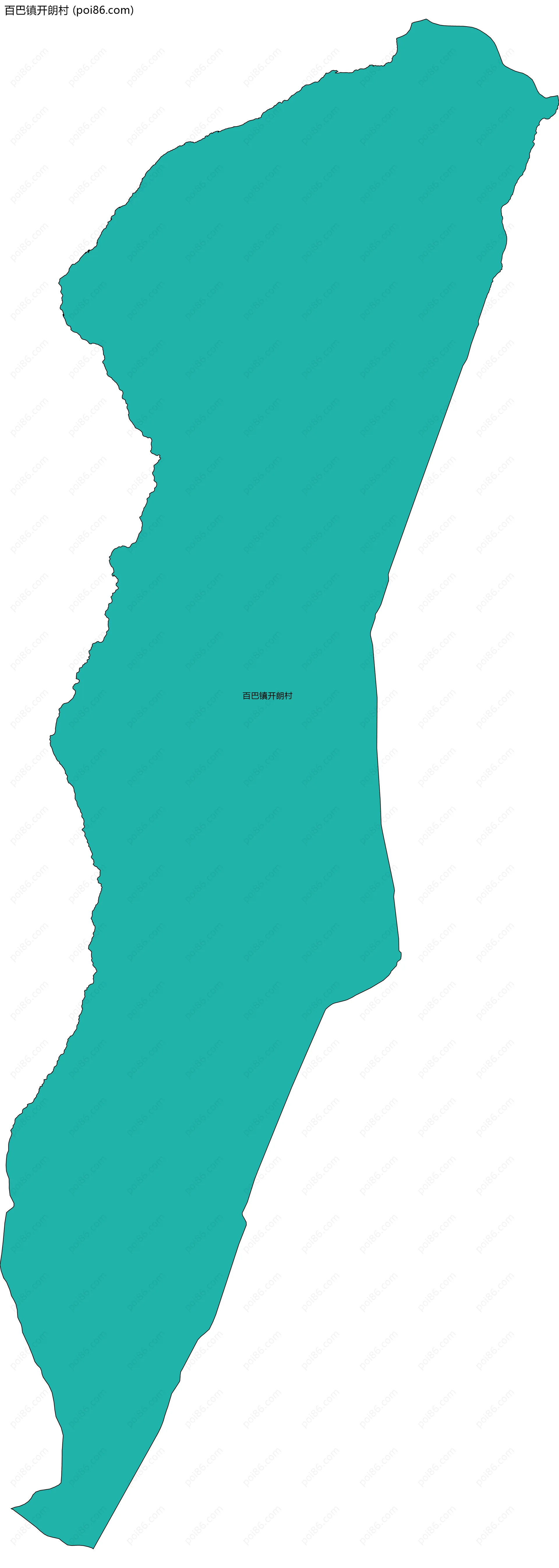 百巴镇开朗村边界地图