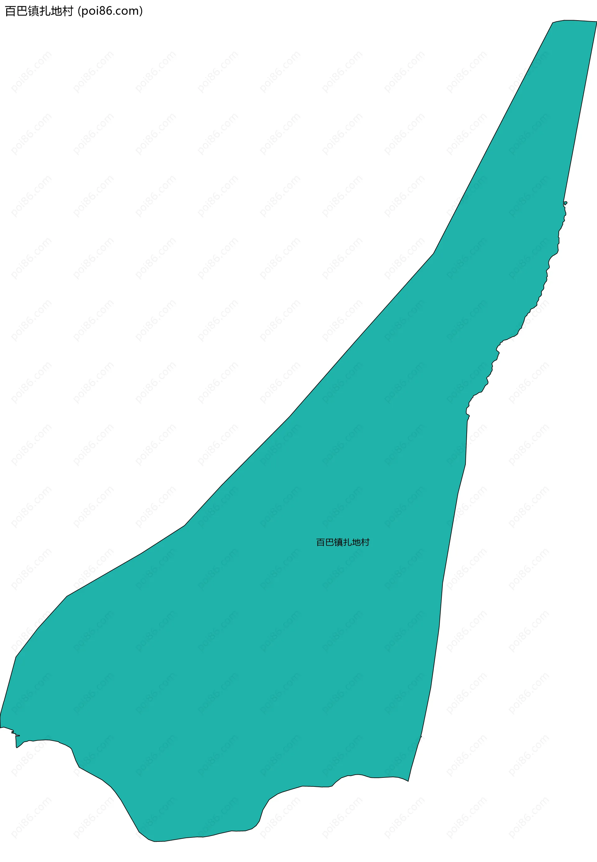 百巴镇扎地村边界地图