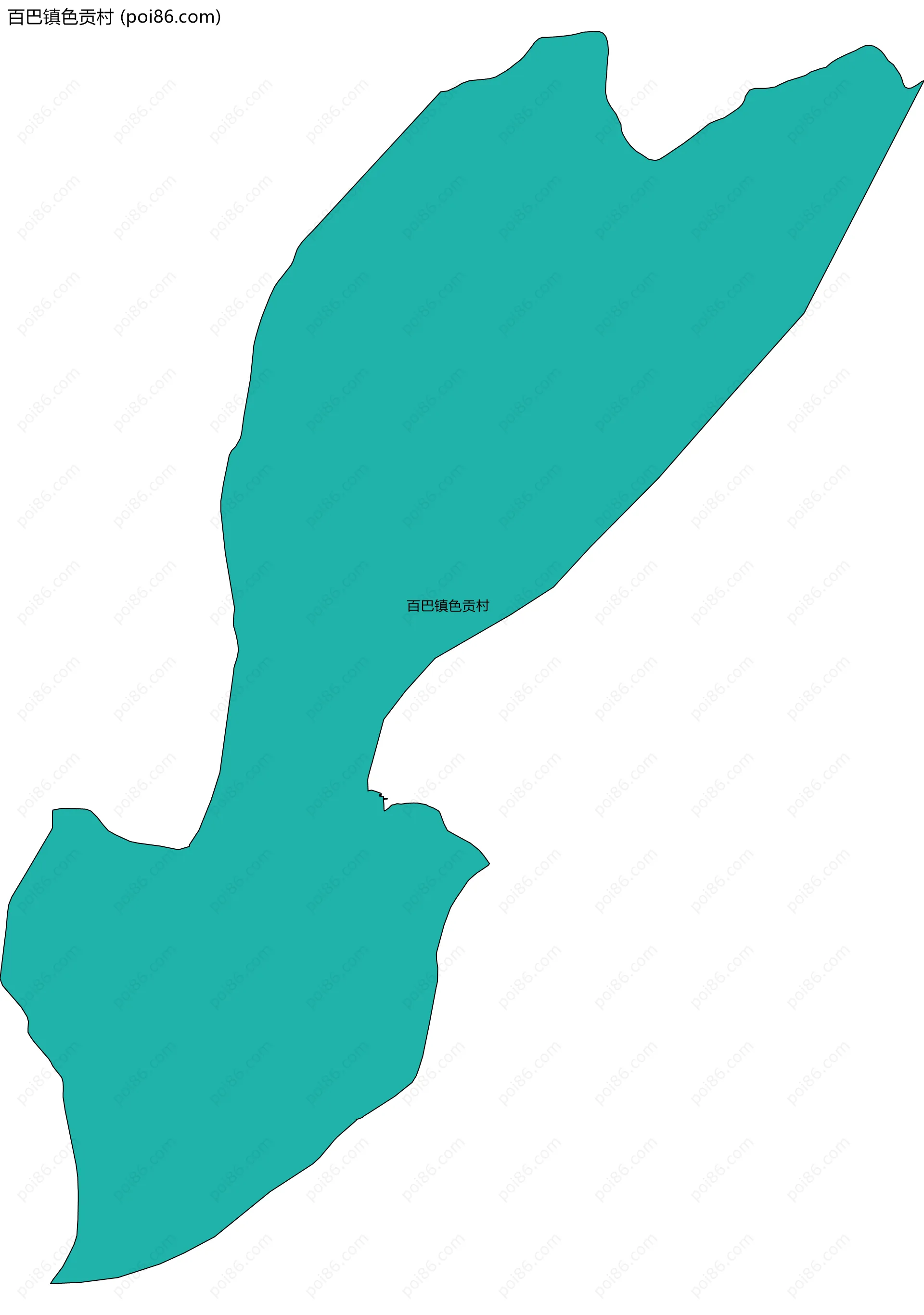 百巴镇色贡村边界地图