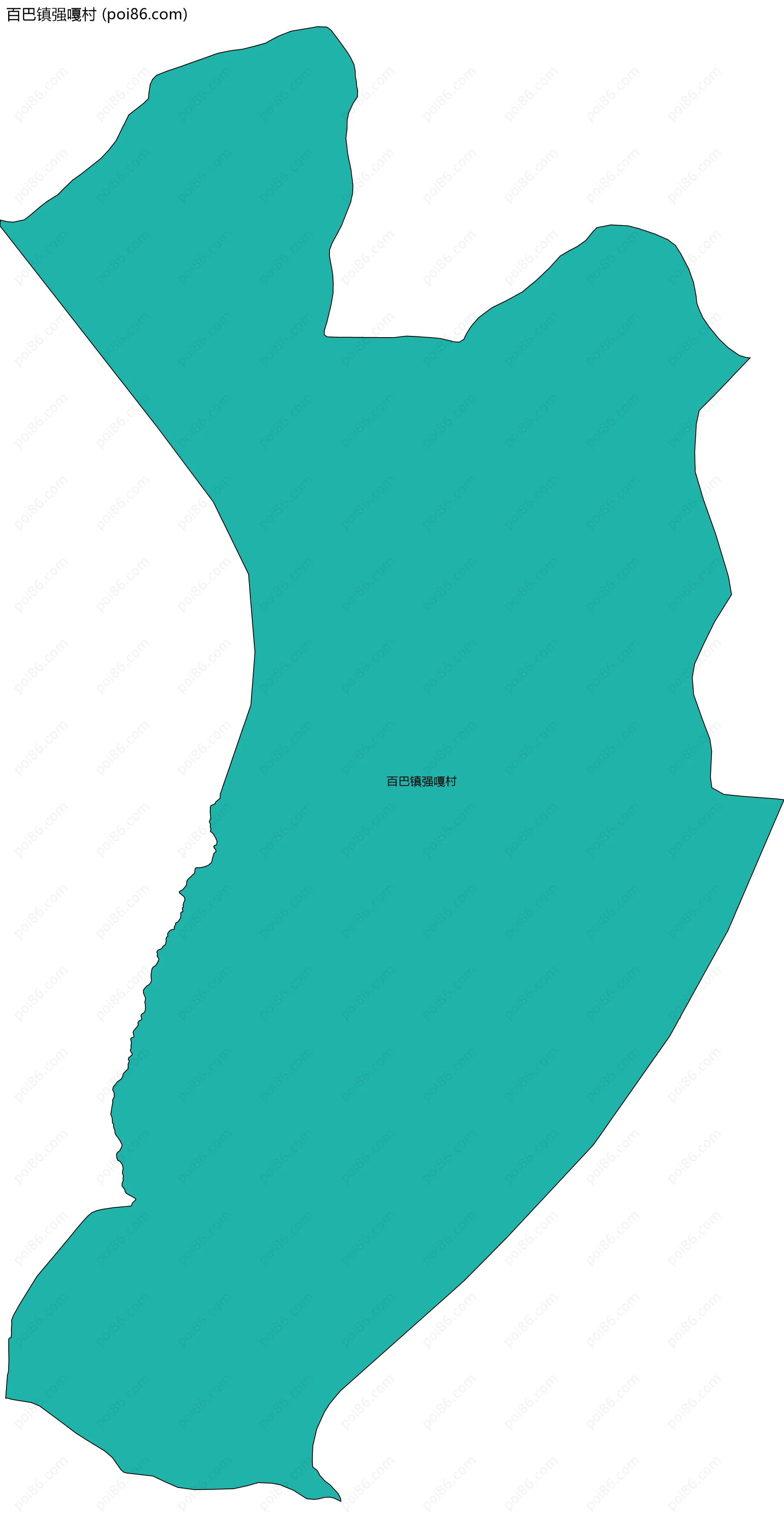 百巴镇强嘎村边界地图