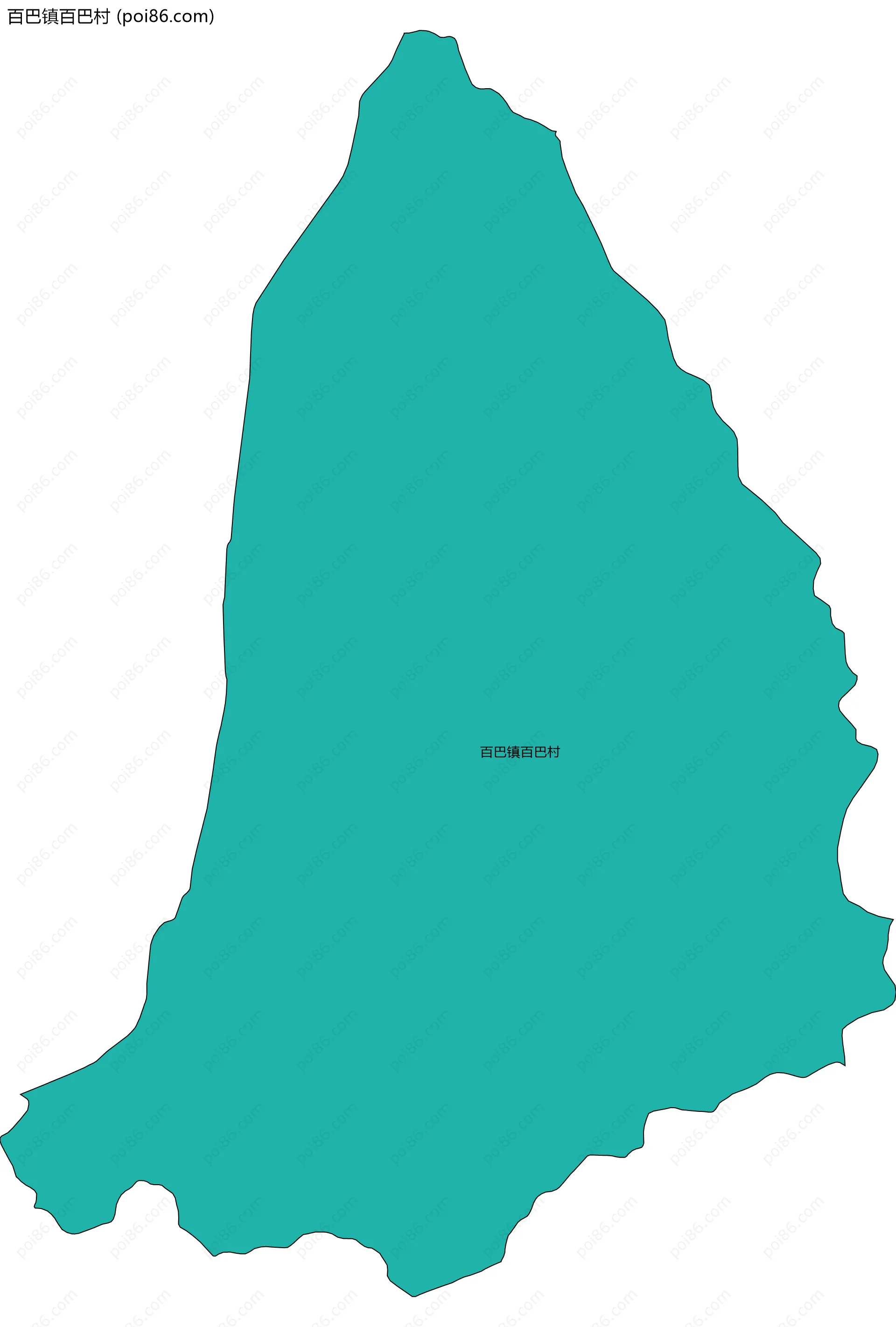 百巴镇百巴村边界地图