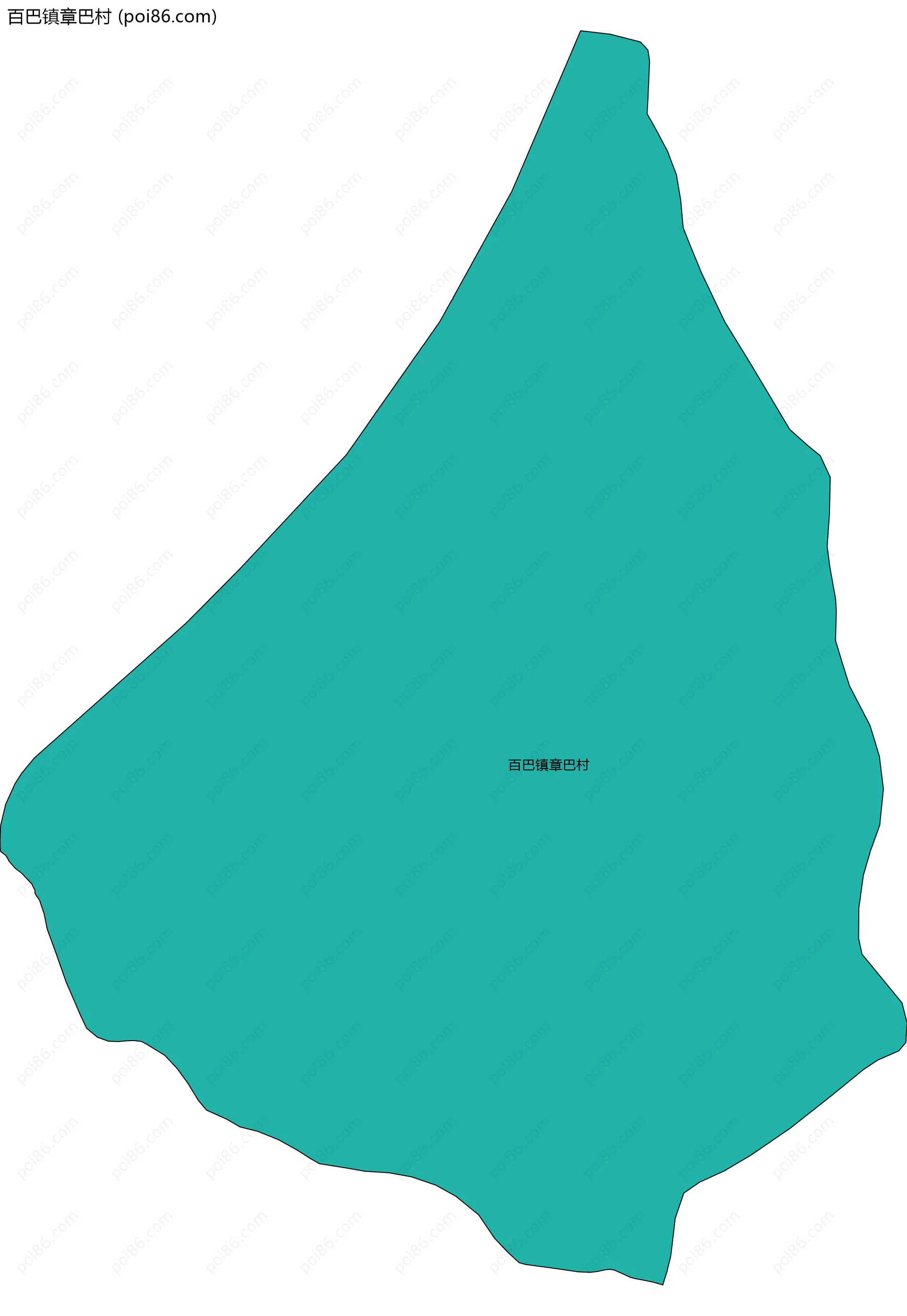 百巴镇章巴村边界地图