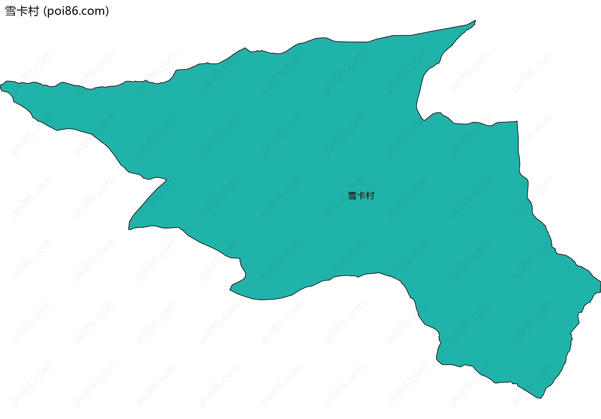 雪卡村边界地图